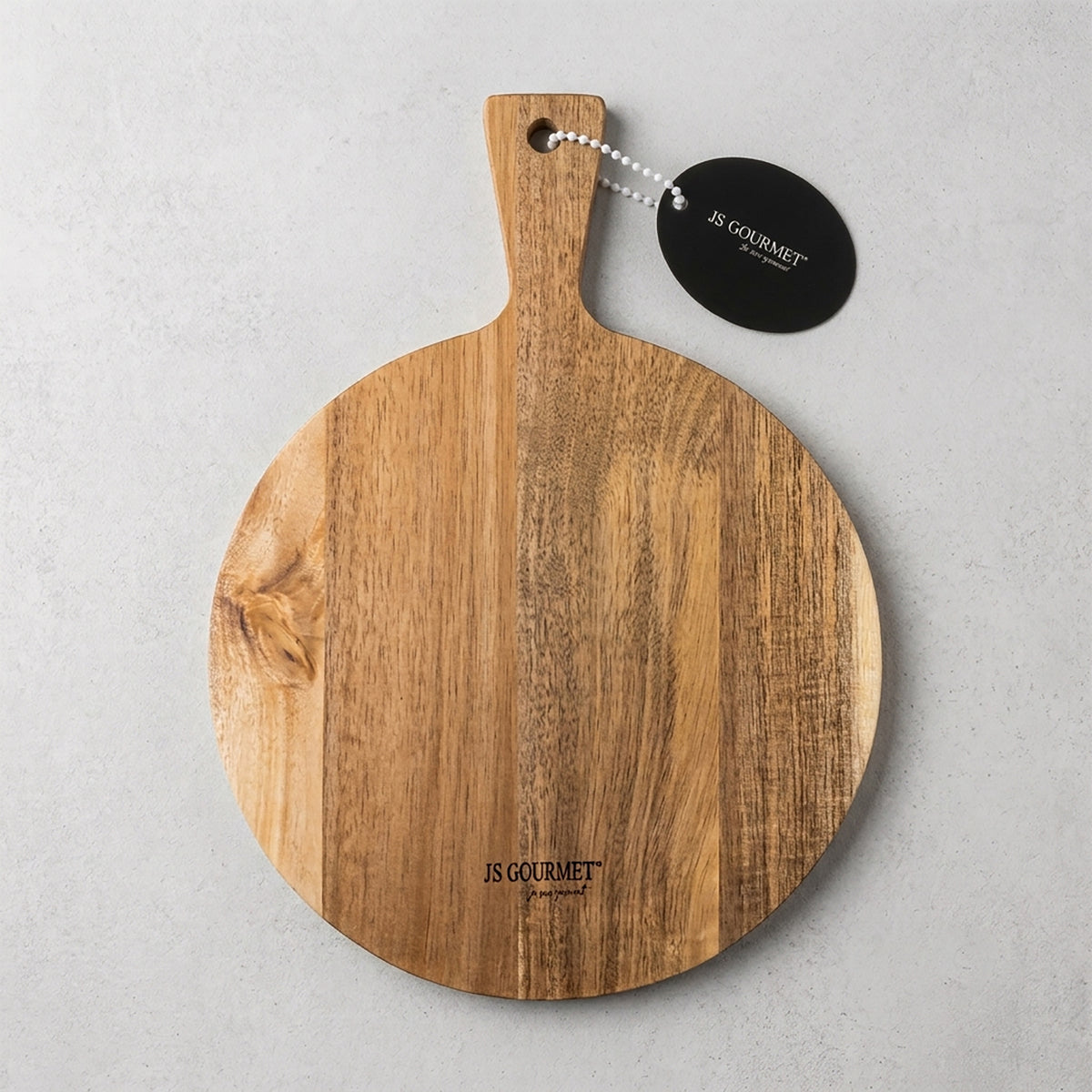 Acacia Wood Cheese & Serving Board with Handle — 16.5" packaging