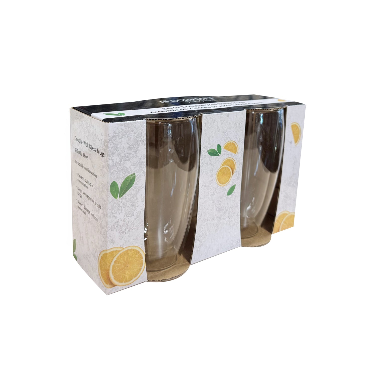 2Double-Wall Glass,450 ml