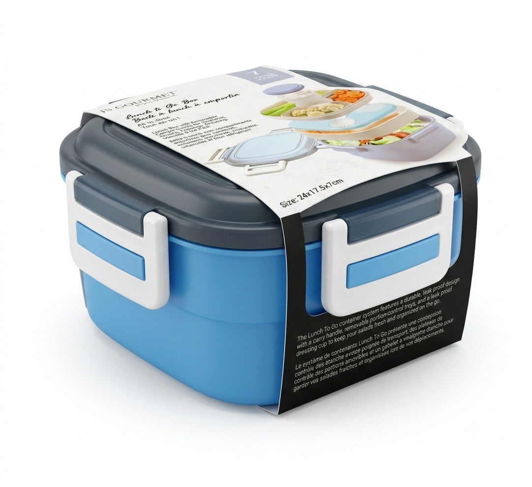 All-in-One Lunch To Go Box with Ice Pack & Utensils packaging