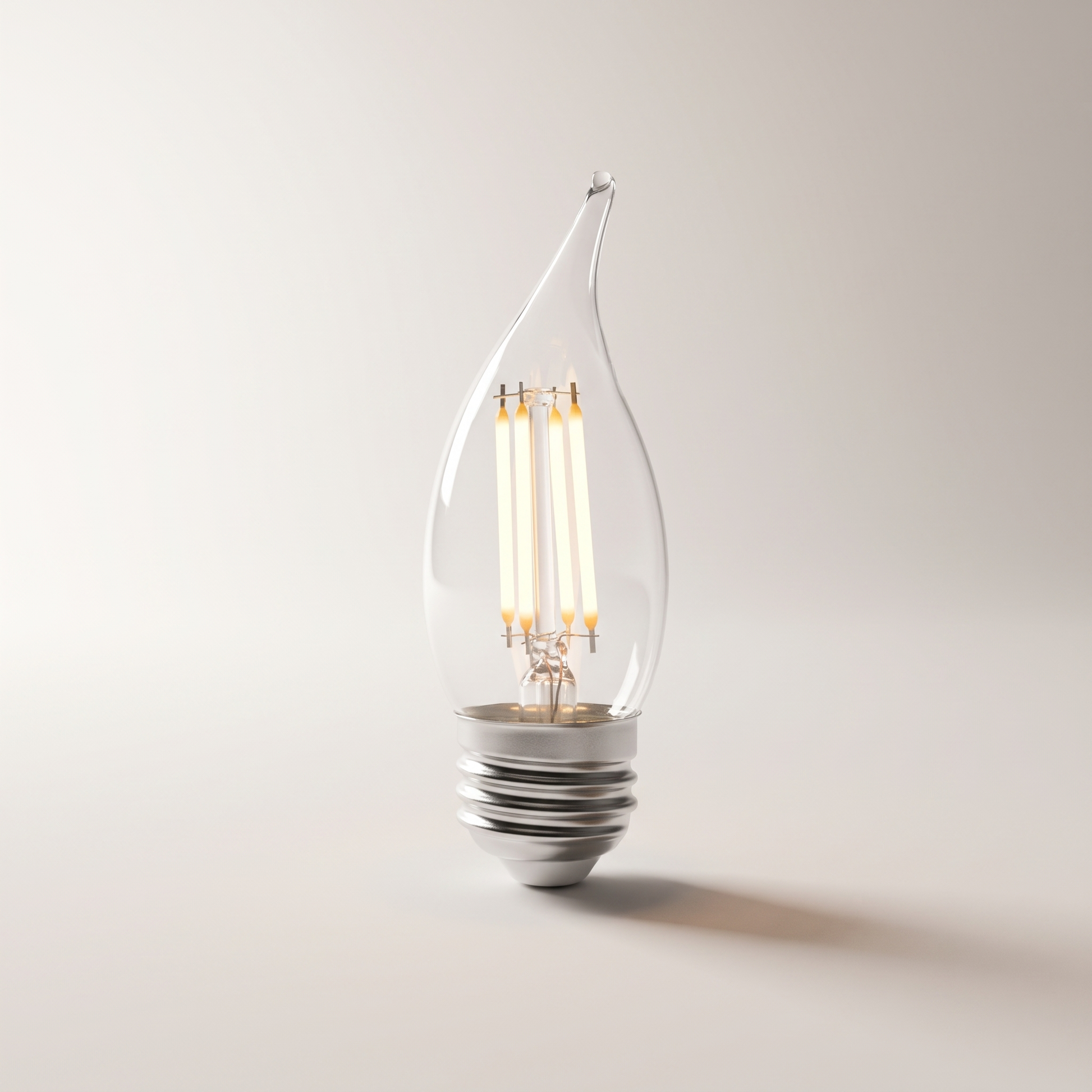 Xtricity LED Filament Type C Candle — 5.5W / 120V / E26 / 500 Lumens / 3000K Soft White, Clear, Dimmable (2-Pack)