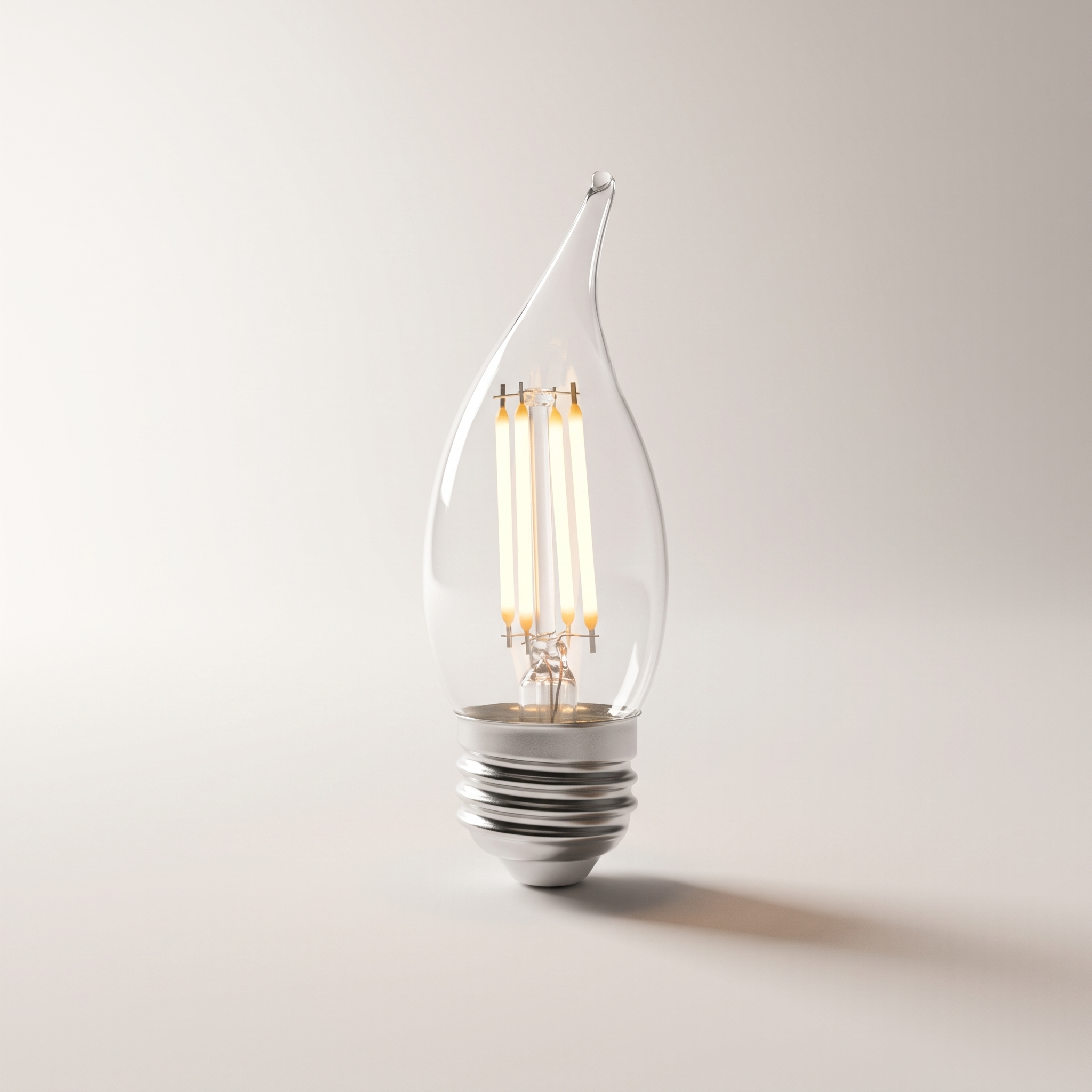 Xtricity LED Filament Type C Candle — 5.5W / 120V / E26 / 500 Lumens / 3000K Soft White, Clear, Dimmable (2-Pack)