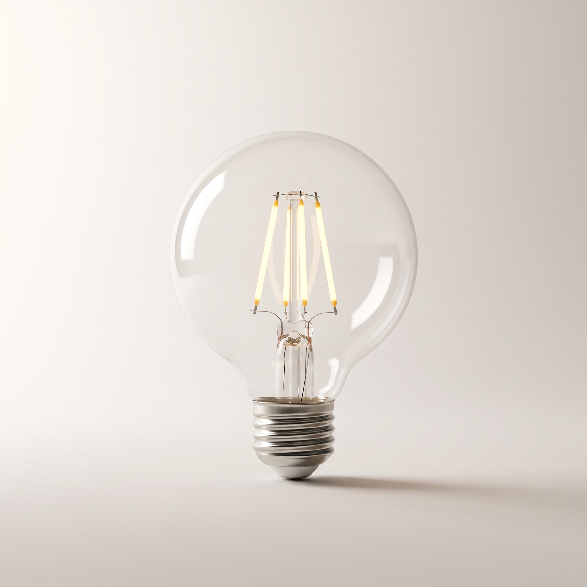 Xtricity LED Filament G25 Globe — 5W / 120V / E26 / 500 Lumens / 3000K Soft White, Clear, Dimmable (2-Pack)