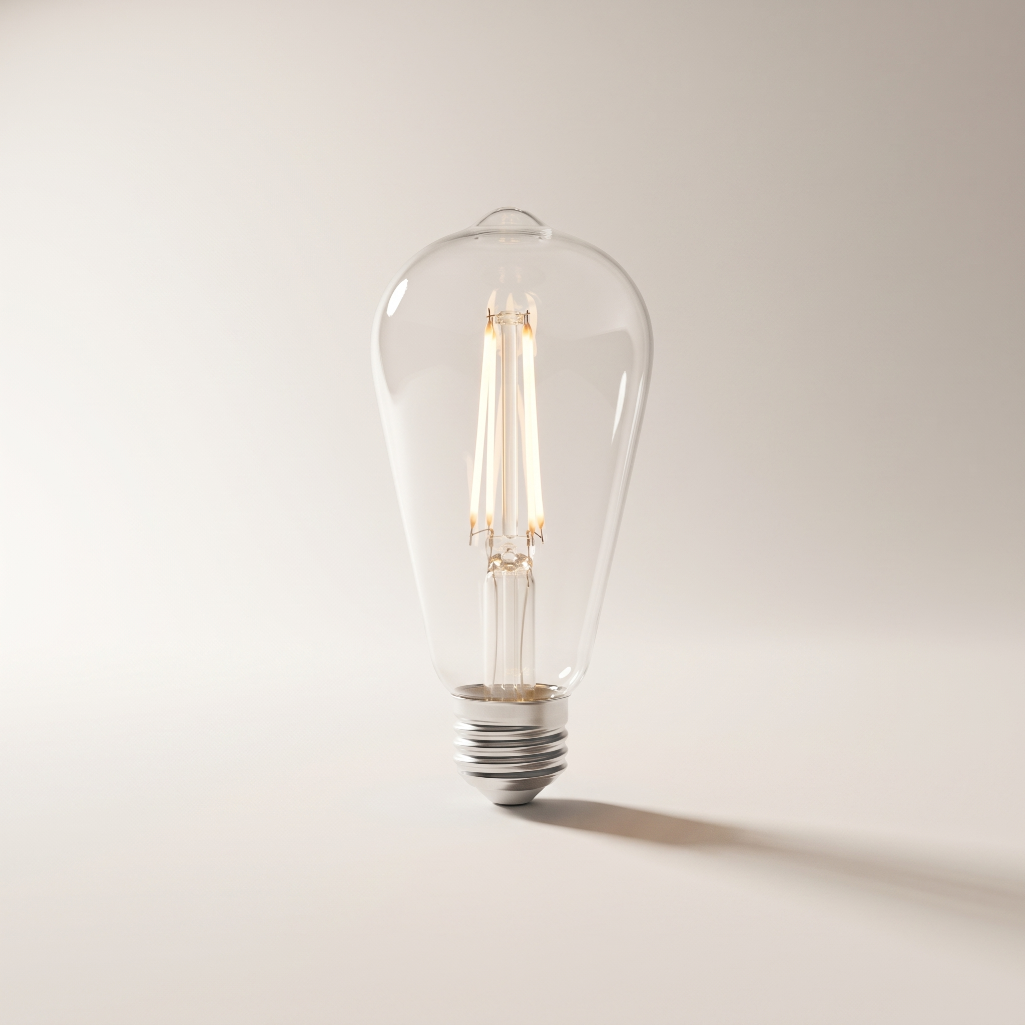 Xtricity LED Filament Type S Bulb — 6.2W / 120V / E26 / 700 Lumens / 3000K Soft White, Clear, Dimmable (4-Pack)
