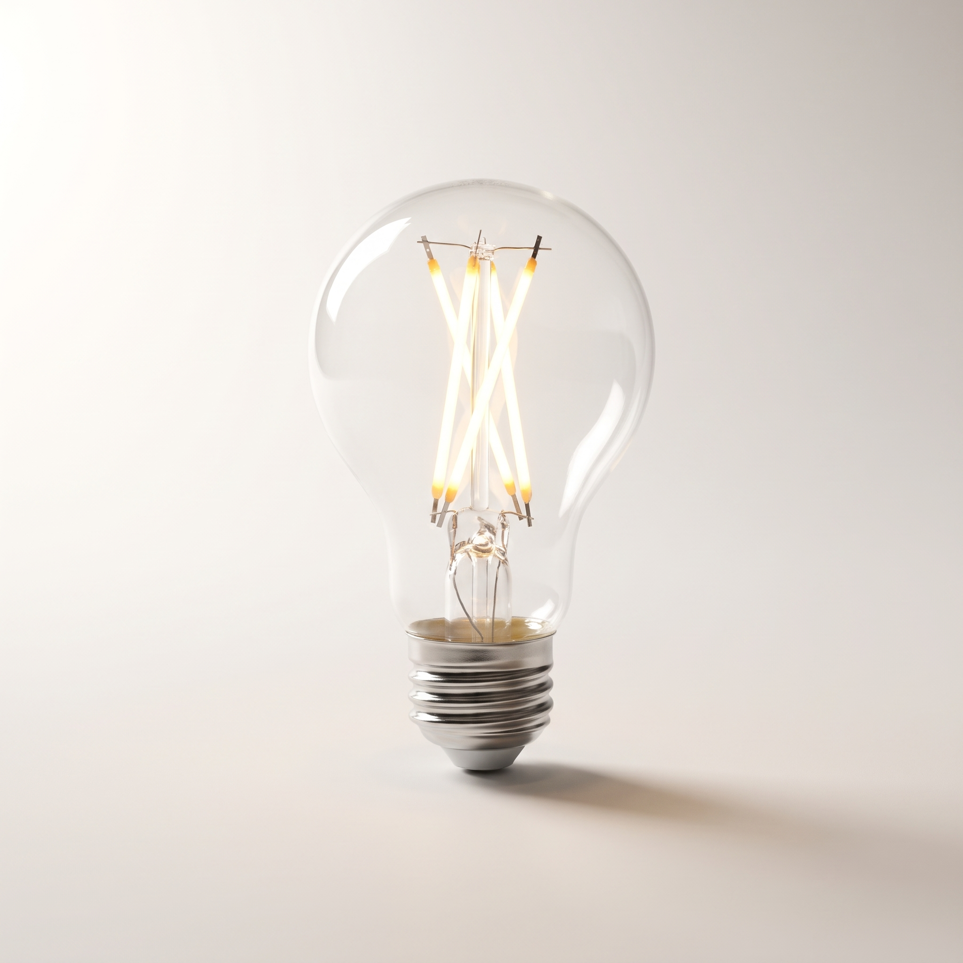 Xtricity LED Type-A Clear Filament Bulb — 9W (60W eq.), 3000K Soft White, Dimmable, 6-Pack