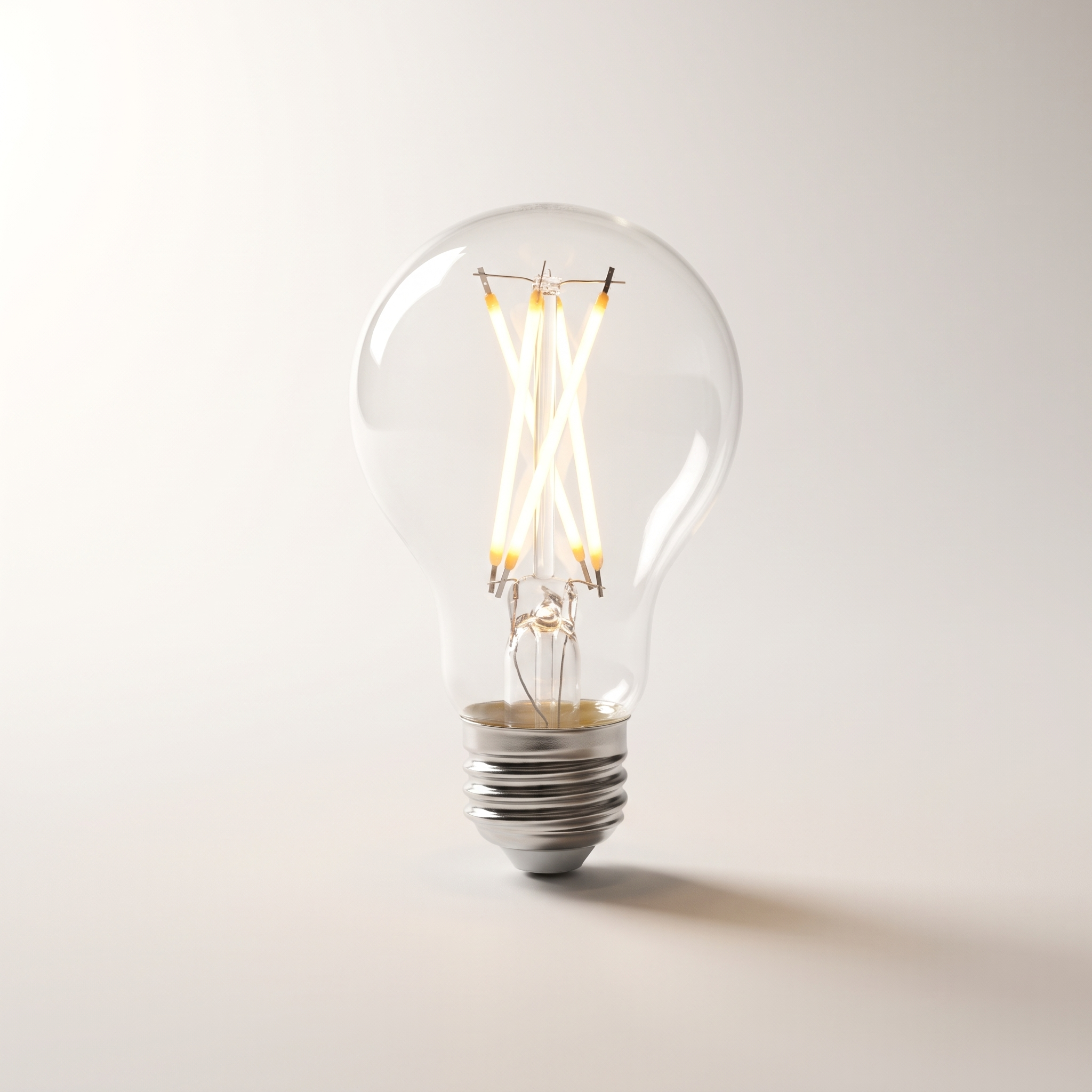 Xtricity LED Type-A Clear Filament Bulb — 9W (60W eq.), 3000K Soft White, Dimmable, 6-Pack
