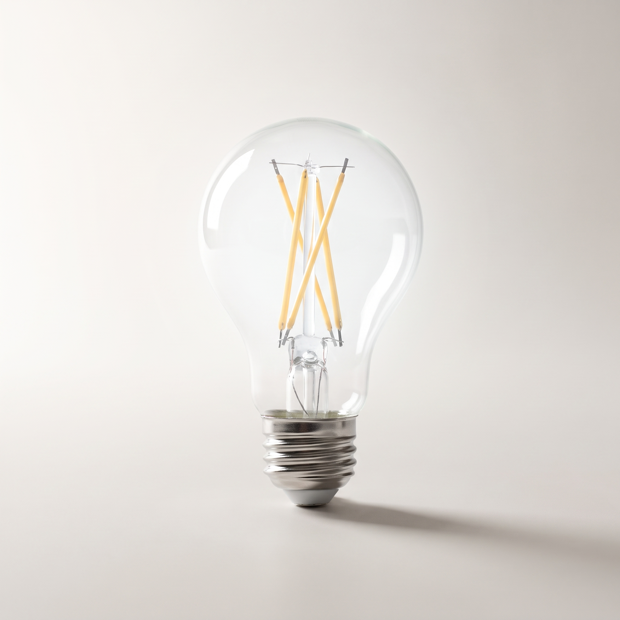 Xtricity LED Type-A Clear Filament Bulb — 9W (60W eq.), 5000K Daylight, Dimmable, 6-Pack