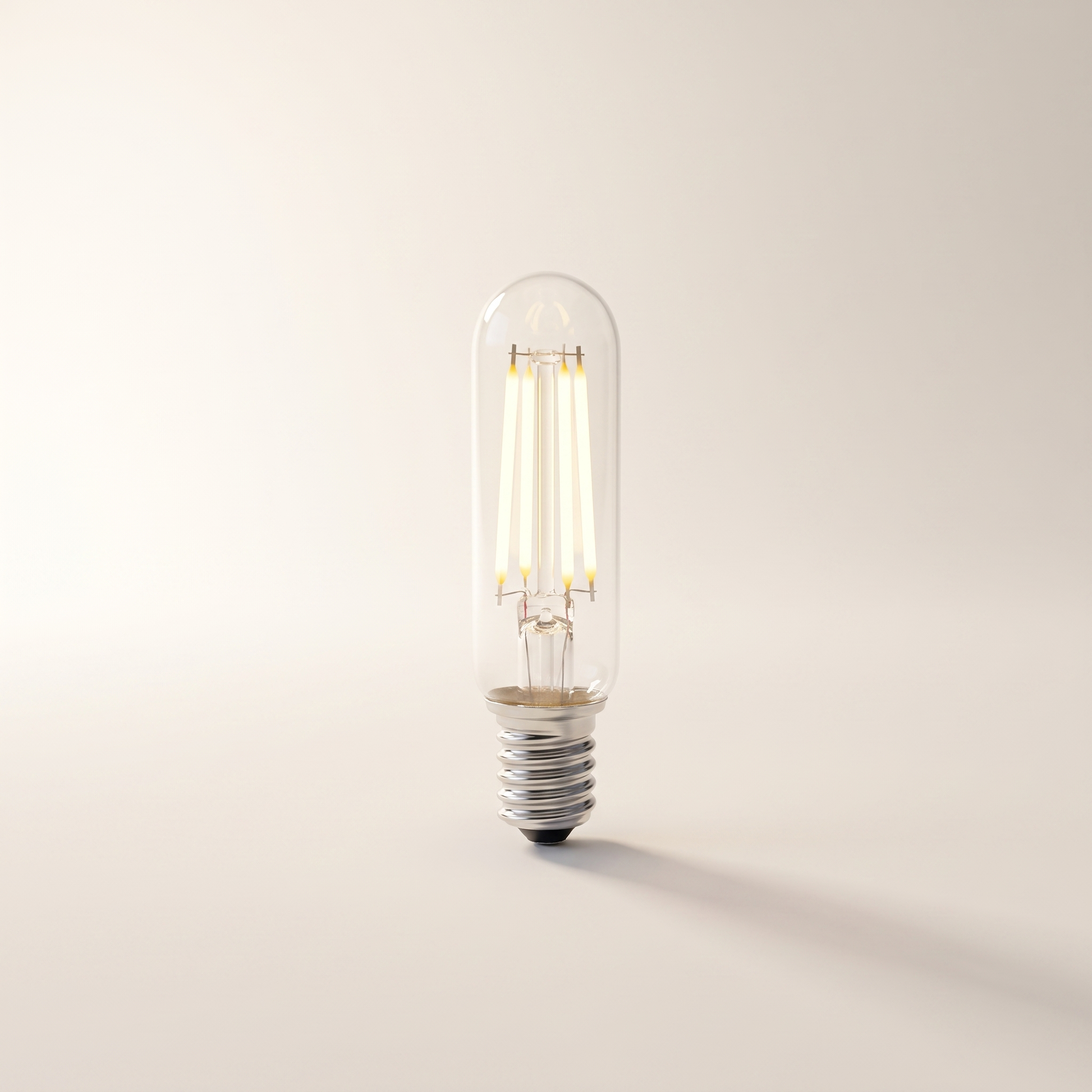 Xtricity LED Type-T6 Tubular Bulb — 2W (25W eq.), E17 Intermediate Base, 200 Lumens, 3000K Soft White, Dimmable