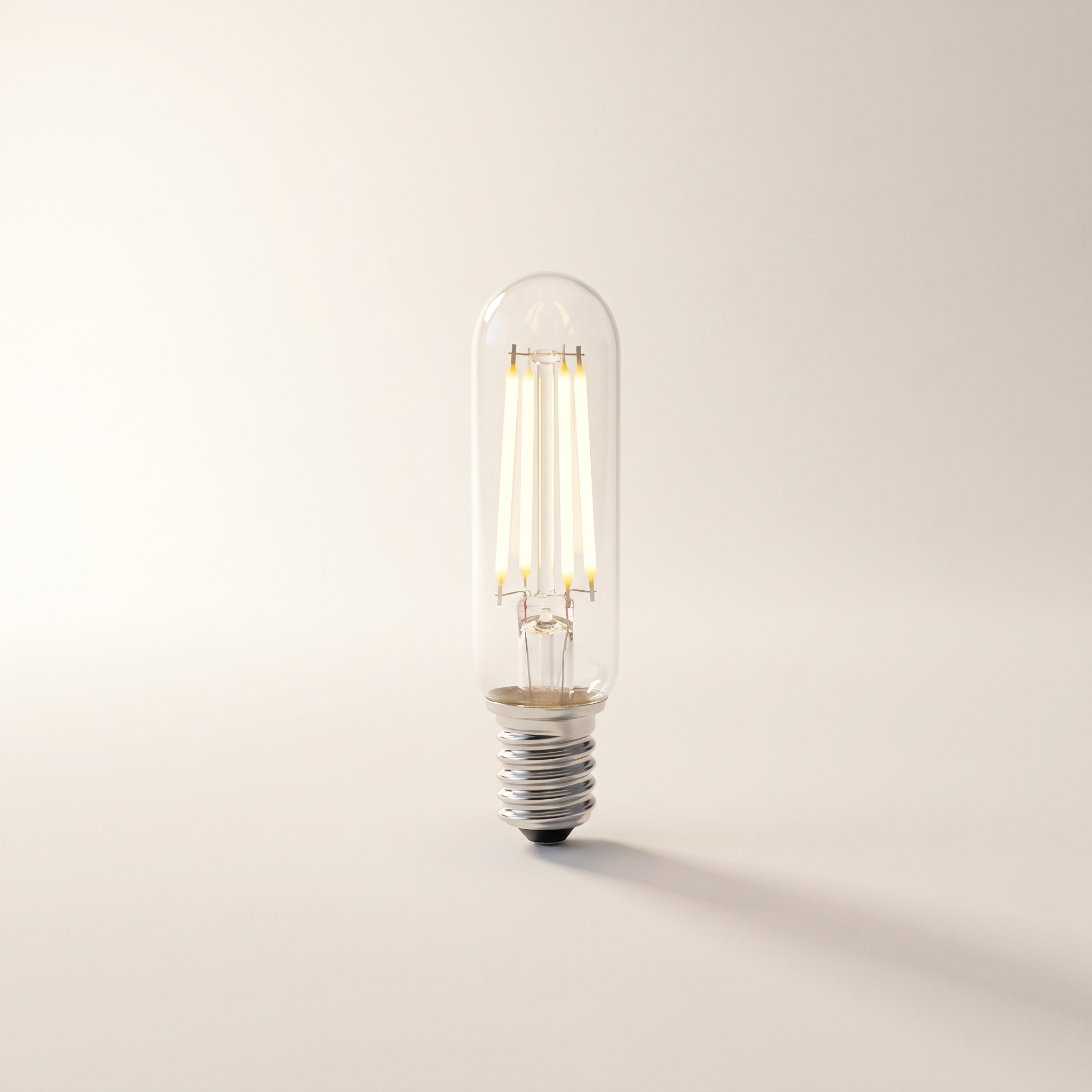 Xtricity LED Type-T6 Tubular Bulb — 2W (25W eq.), E17 Intermediate Base, 200 Lumens, 3000K Soft White, Dimmable
