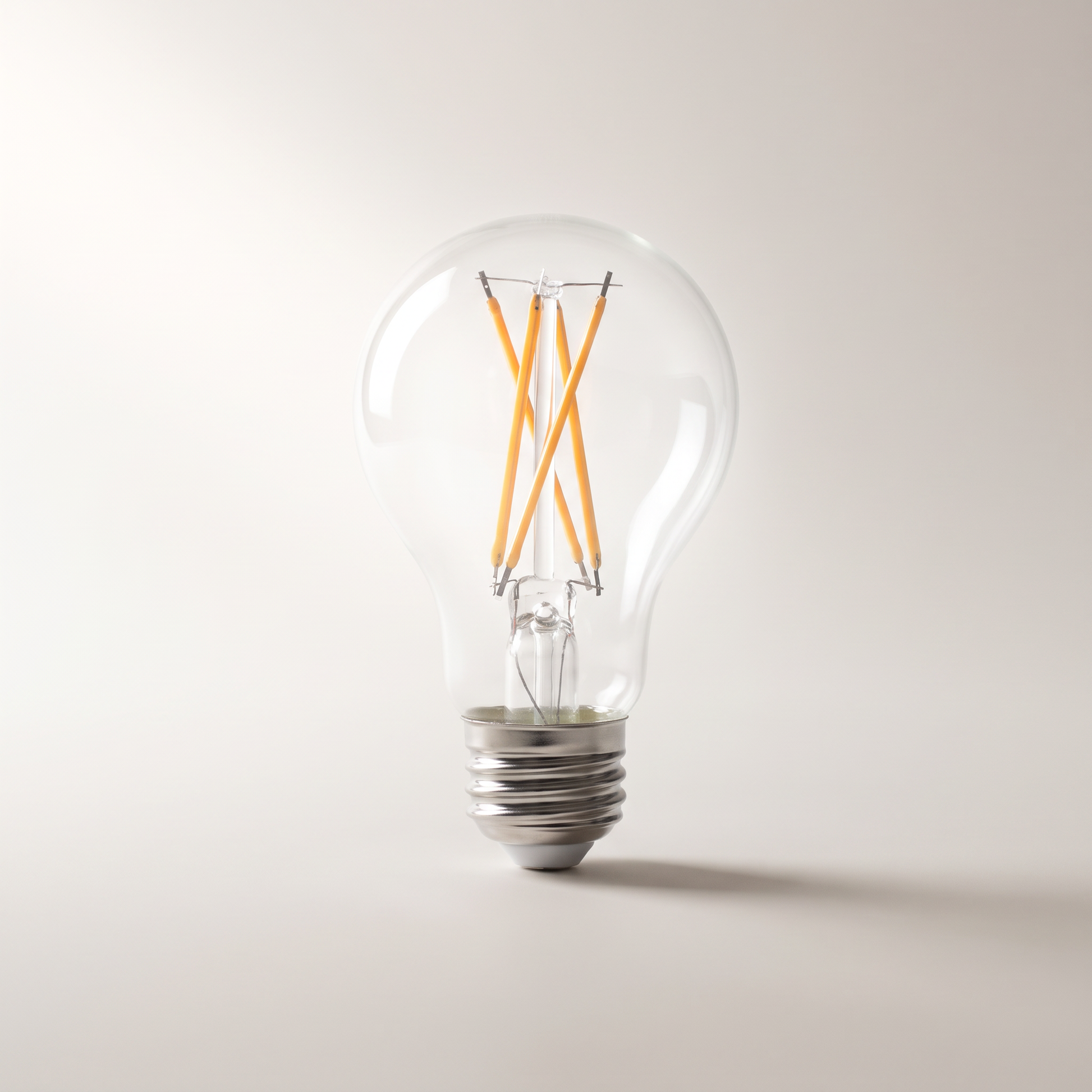 Xtricity LED Type-A Clear Filament Bulb — 12W (75W eq.), 1100L, 5000K Daylight, Dimmable, 6-Pack