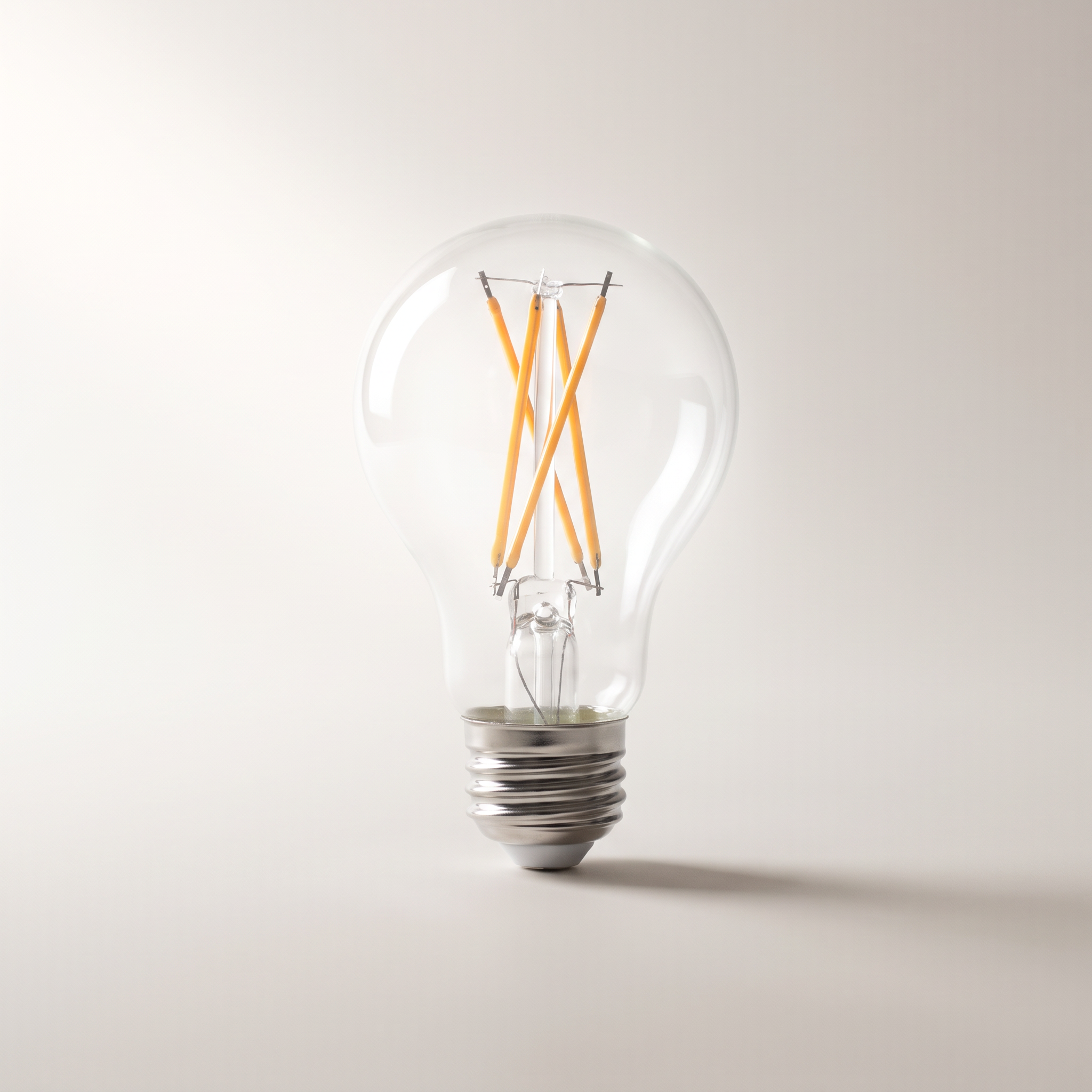 Xtricity LED Type-A Clear Filament Bulb — 12W (75W eq.), 1100L, 5000K Daylight, Dimmable, 6-Pack