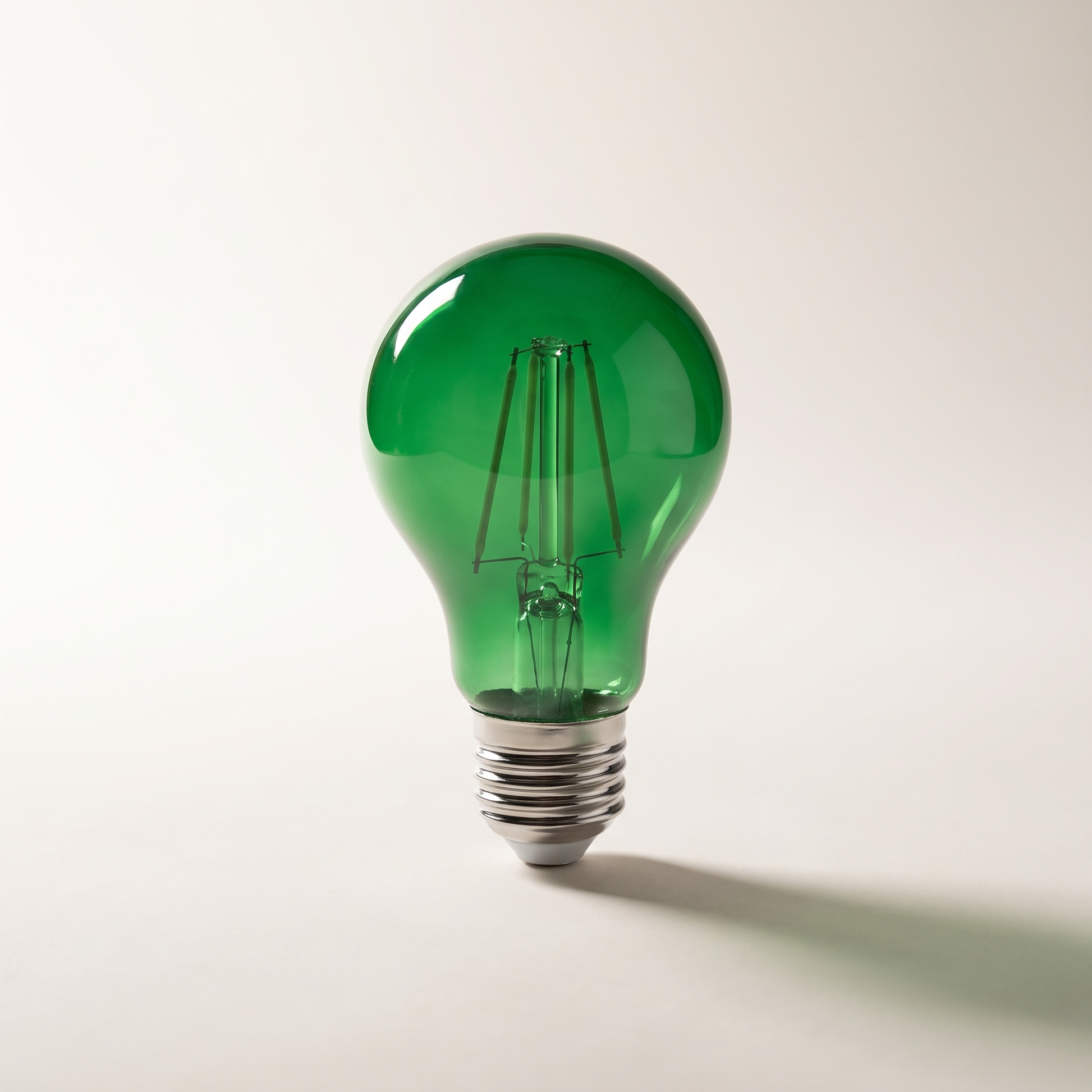 Xtricity LED A19 Color Filament Bulb, 4.5W Green, Dimmable