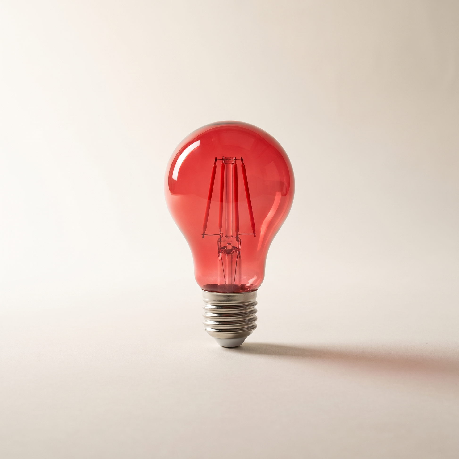LED A19 Bulb — 4.5W, Red, Dimmable