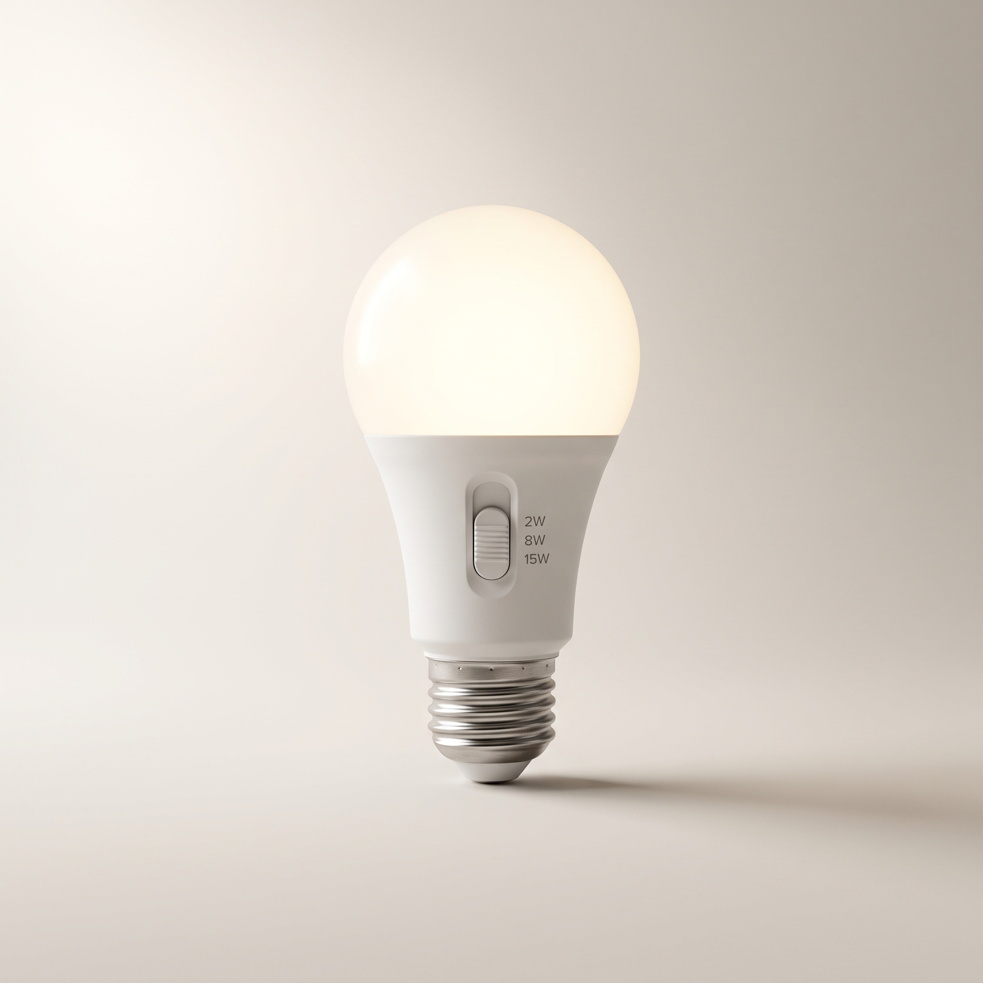 Xtricity LED Tri-Light A19 Bulb, 2W/8W/15W Selectable, Soft White 2700K, Dimmable