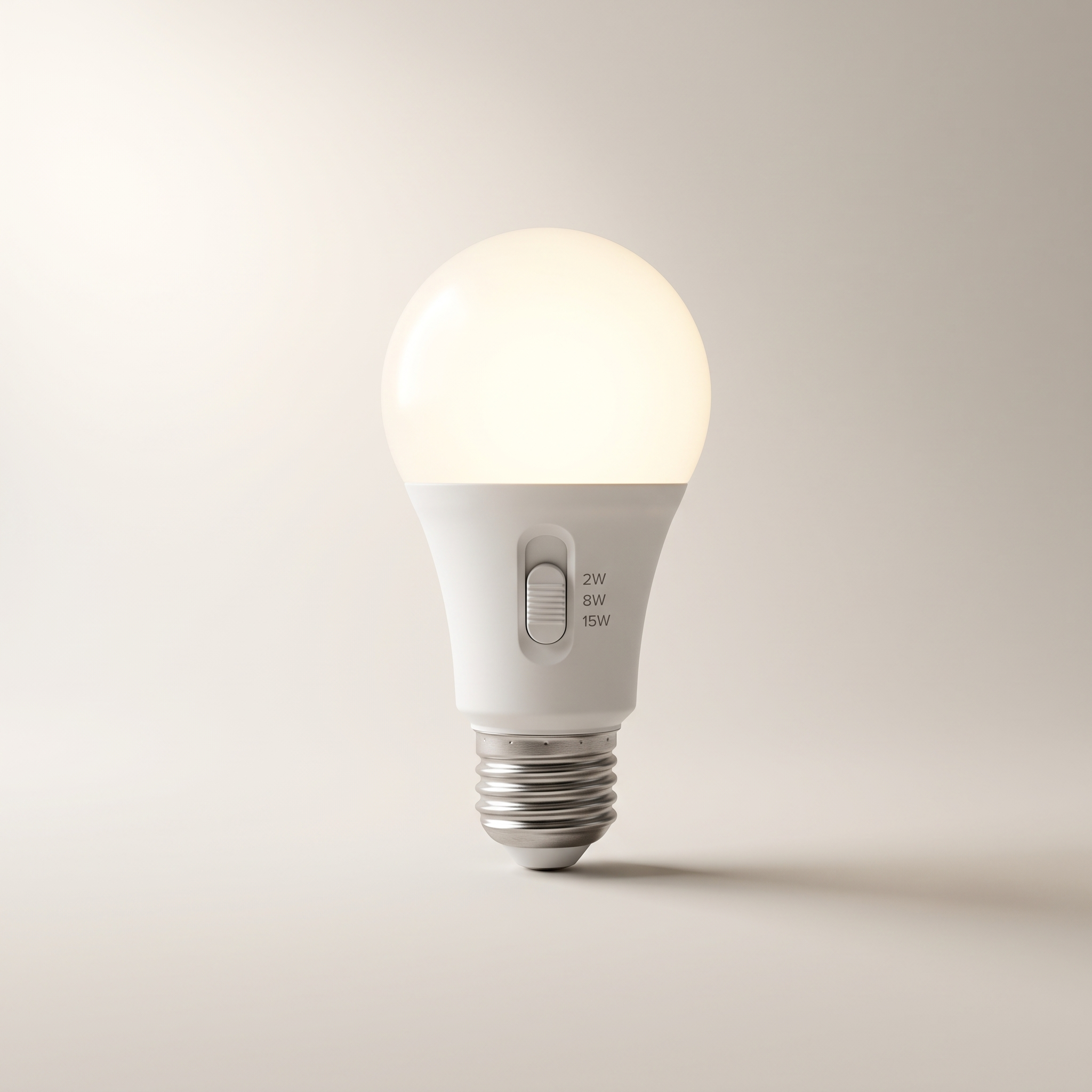Xtricity LED Tri-Light A19 Bulb, 2W/8W/15W Selectable, Soft White 2700K, Dimmable