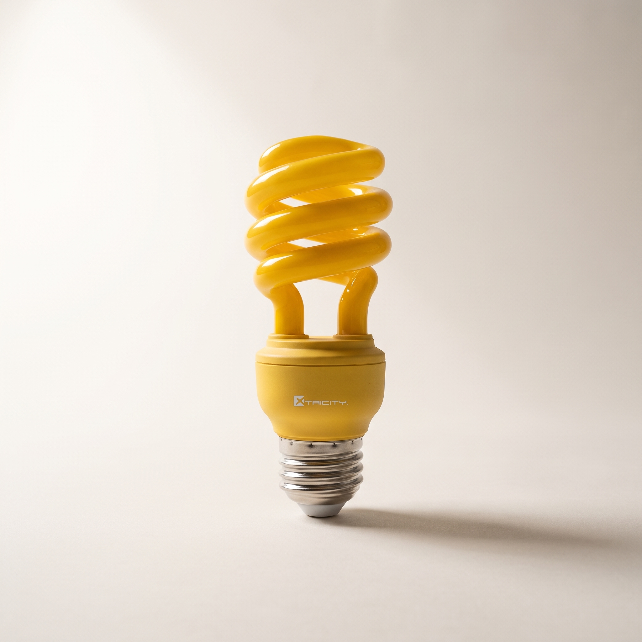 Xtricity Bug-Light Yellow CFL Spiral Bulb — 13W (60W equiv.), 120V