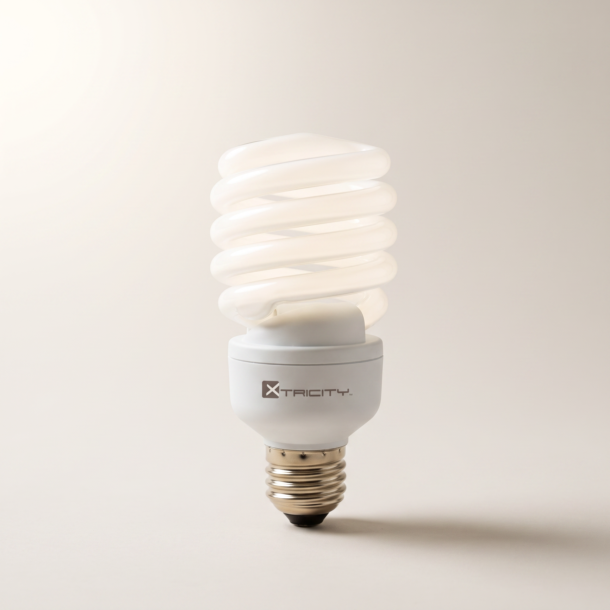 Xtricity CFL T2 Spiral Bulb — 23W (100W equiv.), 4100K Cool White, Non-Dimmable, 4-Pack