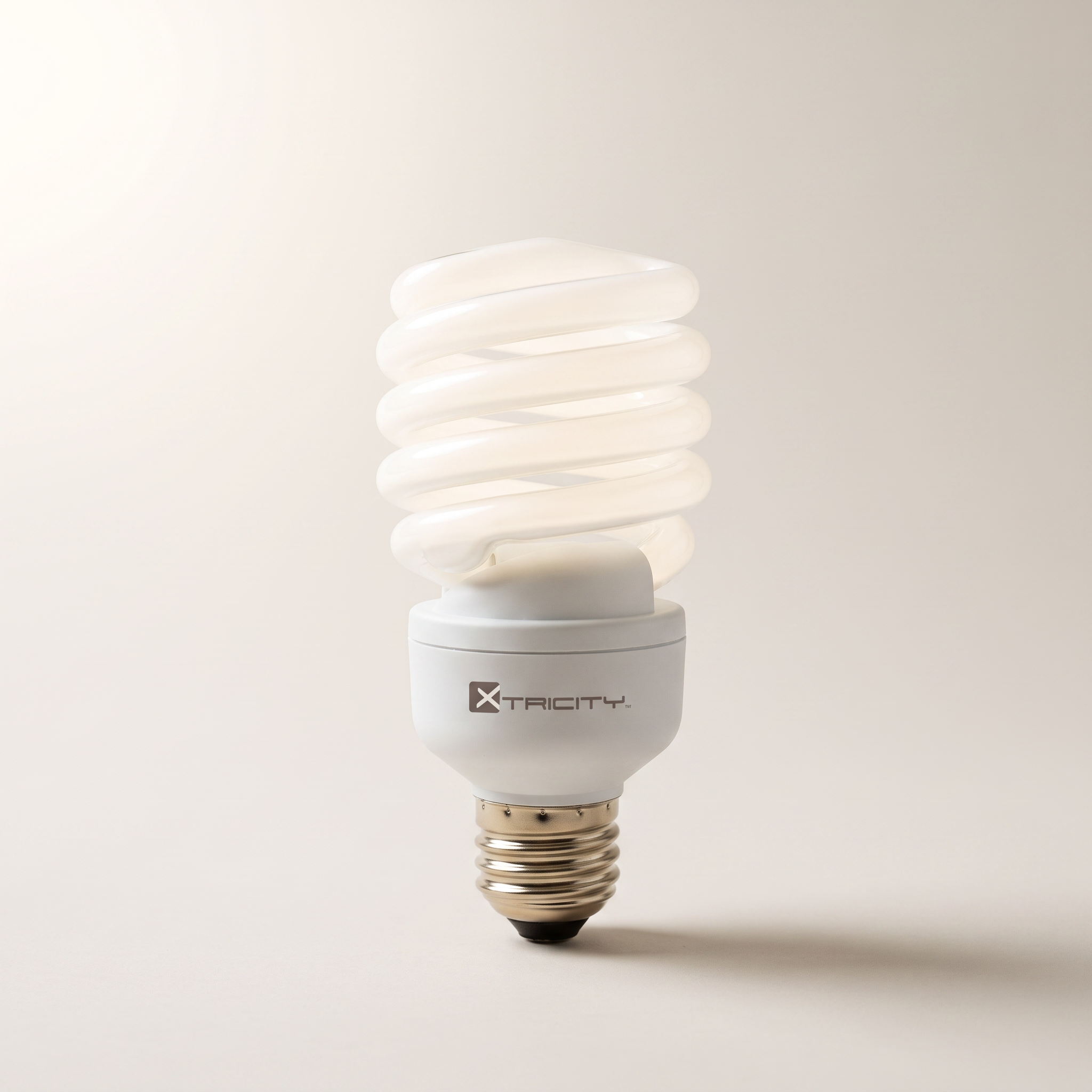 Xtricity CFL T2 Spiral Bulb — 23W (100W equiv.), 4100K Cool White, Non-Dimmable, 4-Pack
