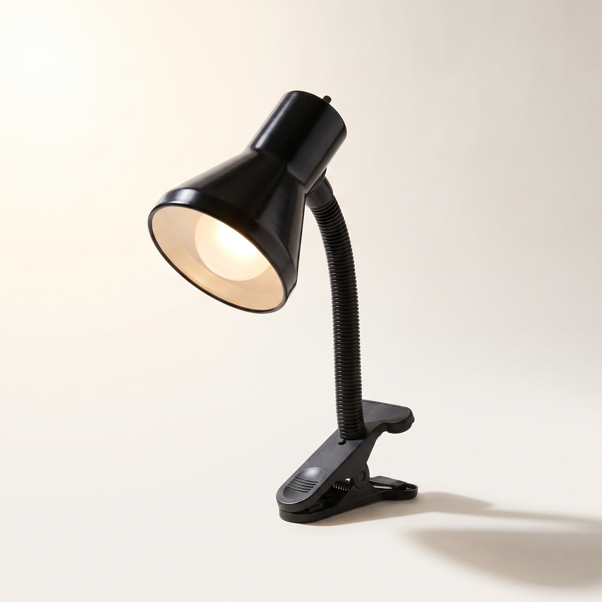 Xtricity Gooseneck Clip Desk Lamp — 60W Max, Black