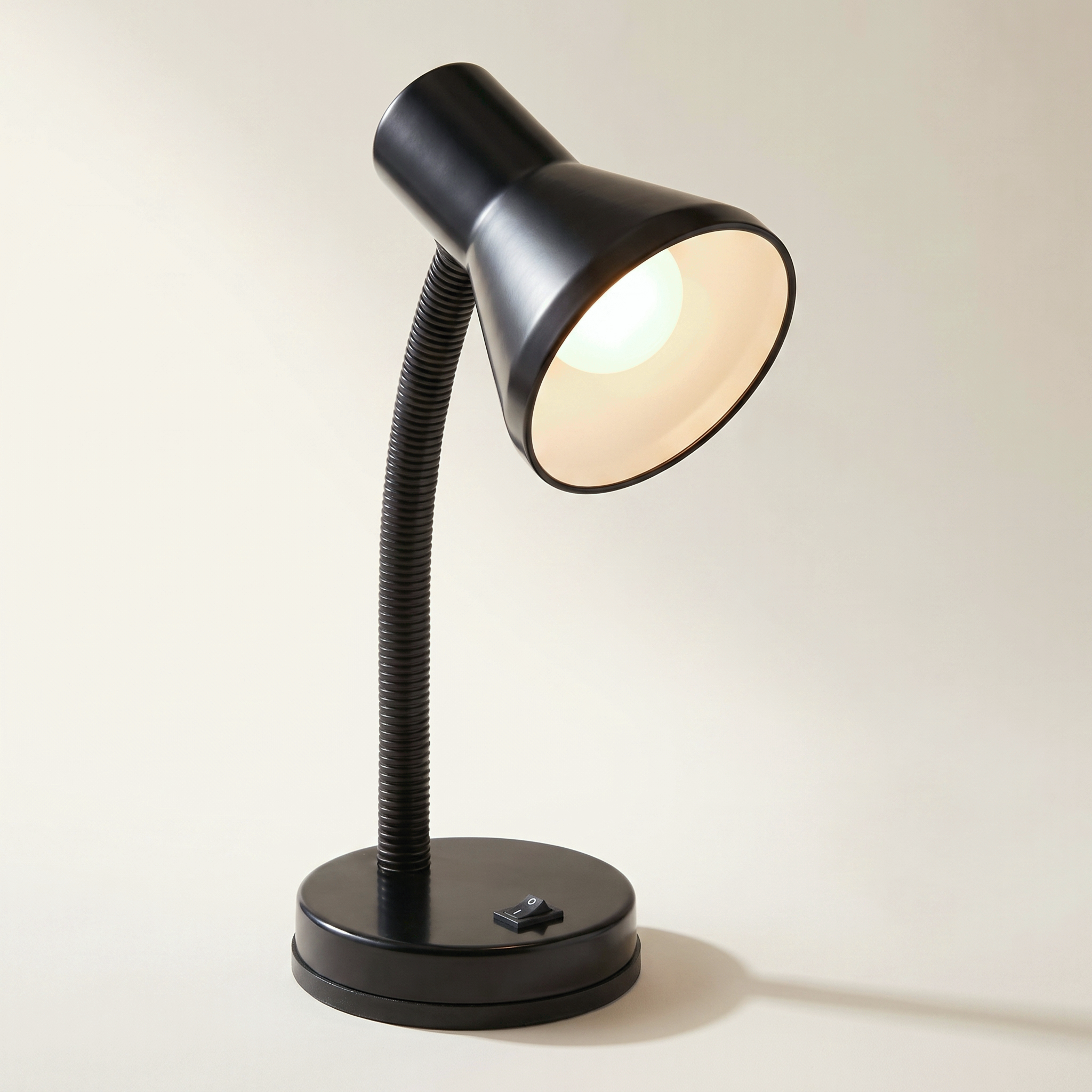 Xtricity Gooseneck Desk Lamp — Freestanding Base, 60W Max, Black