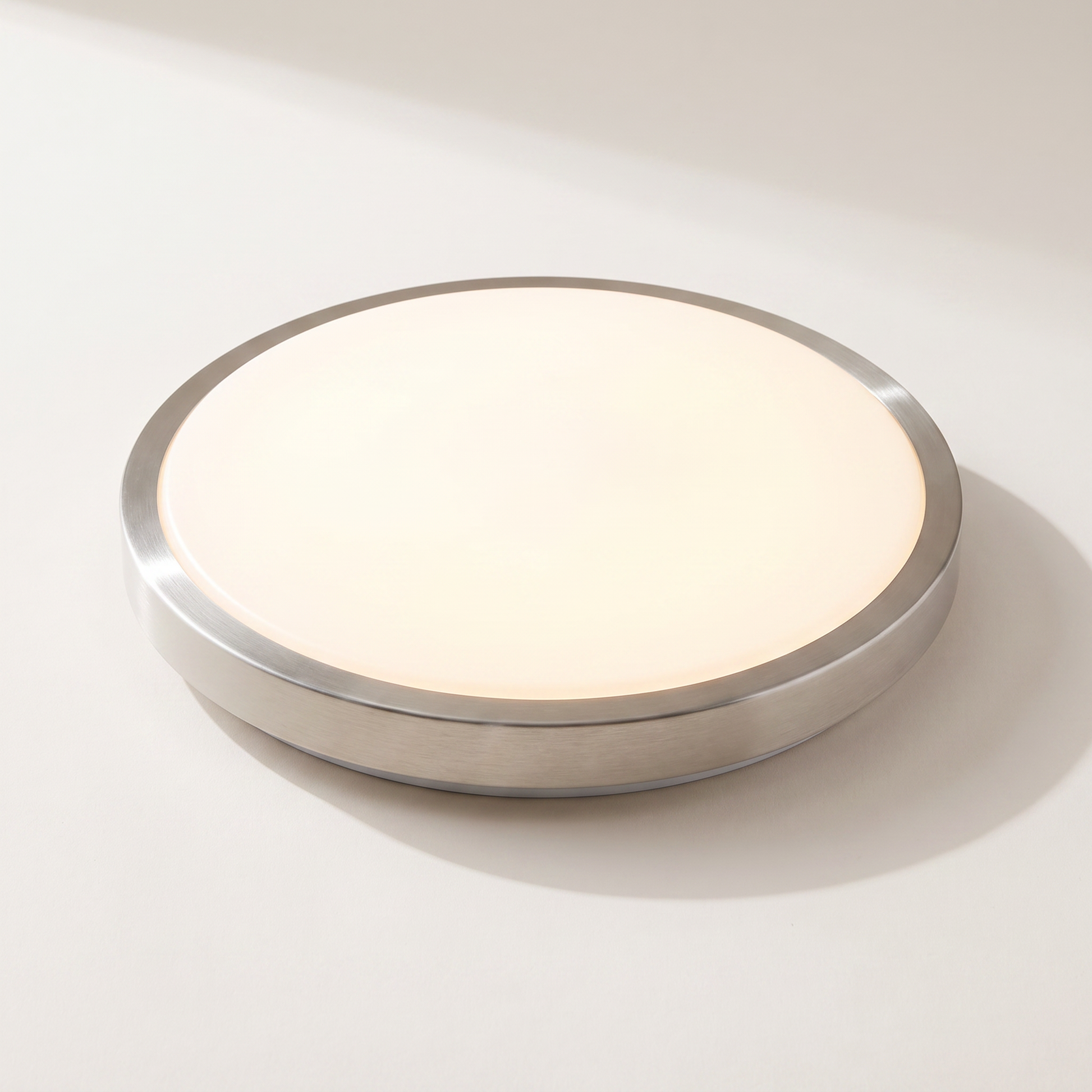 Xtricity "Verona" 11" Round LED Ceiling Fixture, 15W, 1100 Lumens, 4000K Cool White, Nickel, 2-Pack