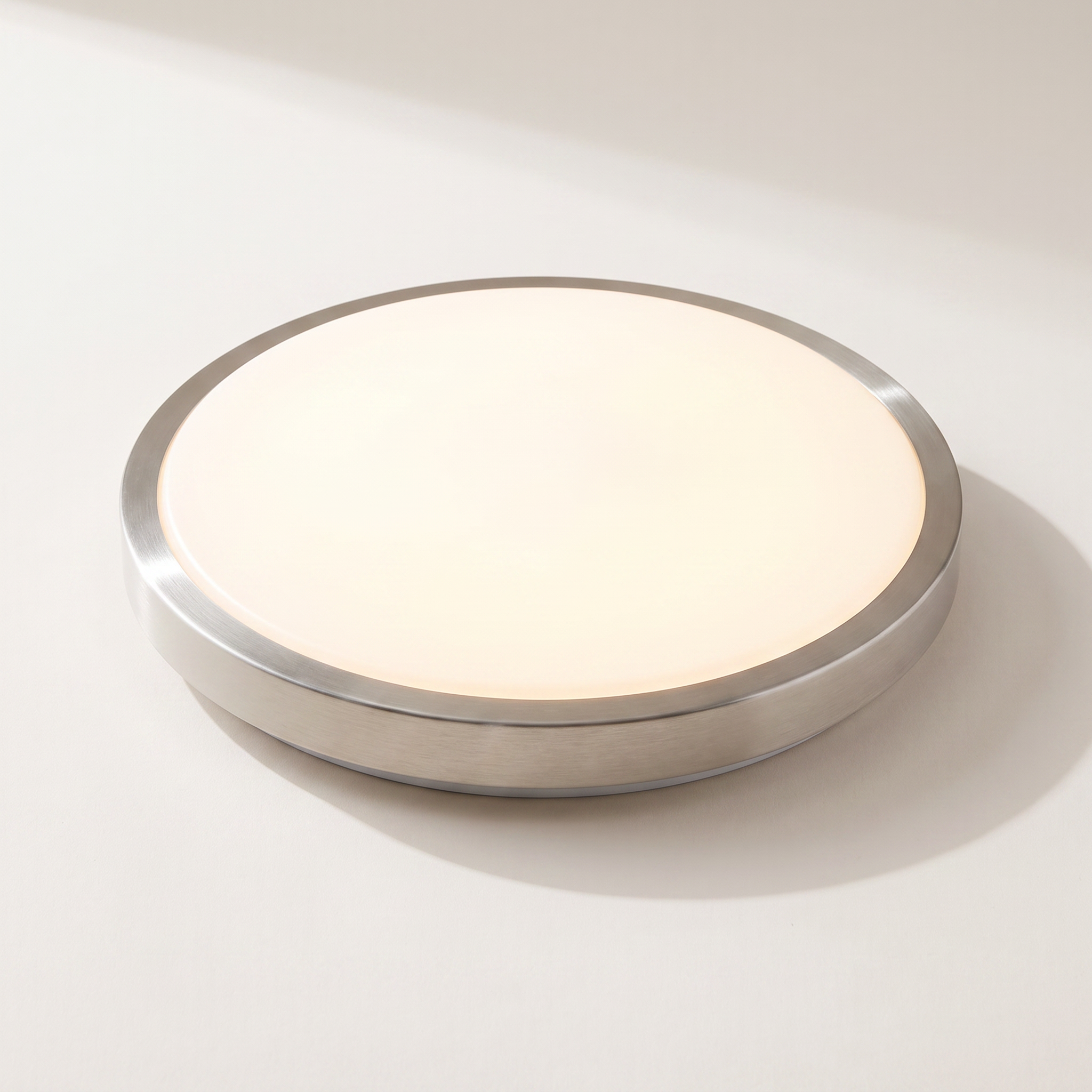 Xtricity "Verona" 11" Round LED Ceiling Fixture, 15W, 1100 Lumens, 4000K Cool White, Nickel, 2-Pack