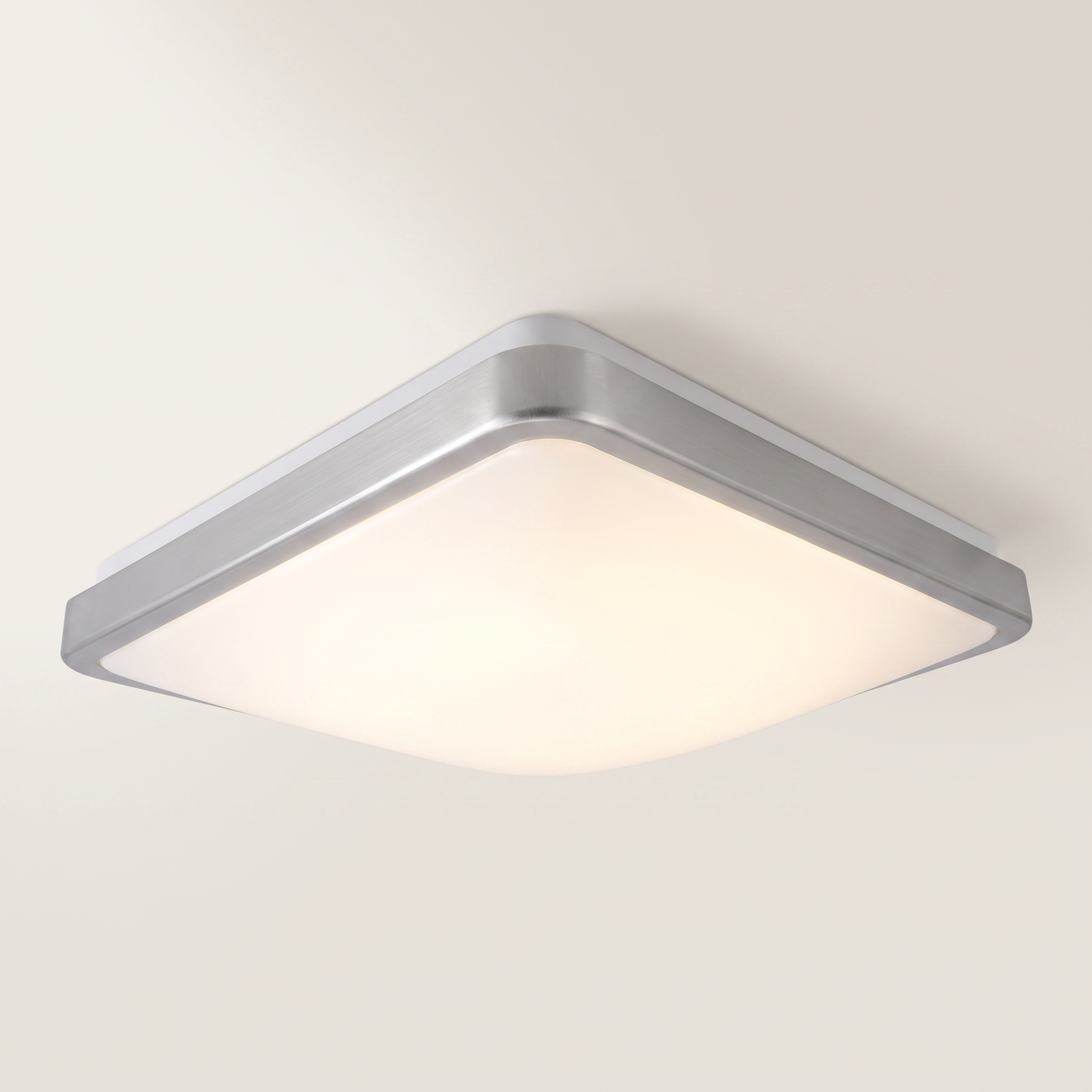 Xtricity "Ross" 11" Square LED Ceiling Fixture, 15W, 1100 Lumens, 3000K Soft White, Nickel