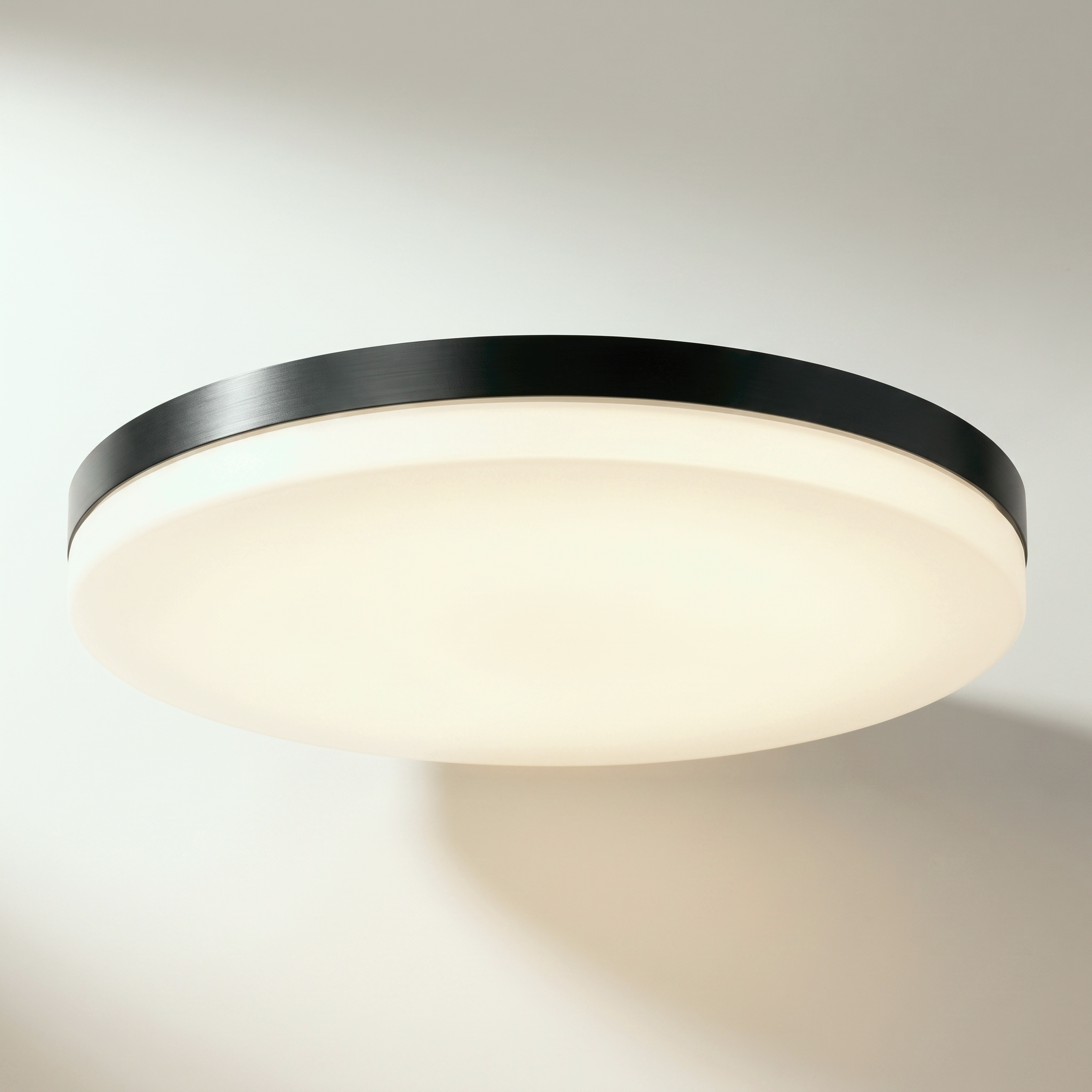 LED Integrated Ceiling Fixture 11" Ultra-Thin Round 15W Selectable 3000K/4000K/5000K Black "Valerio"