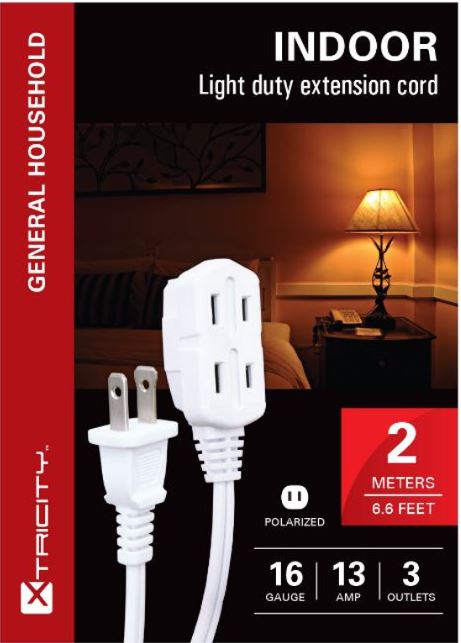 Ext.White 2m 16/2 SPT-2 3 outlets