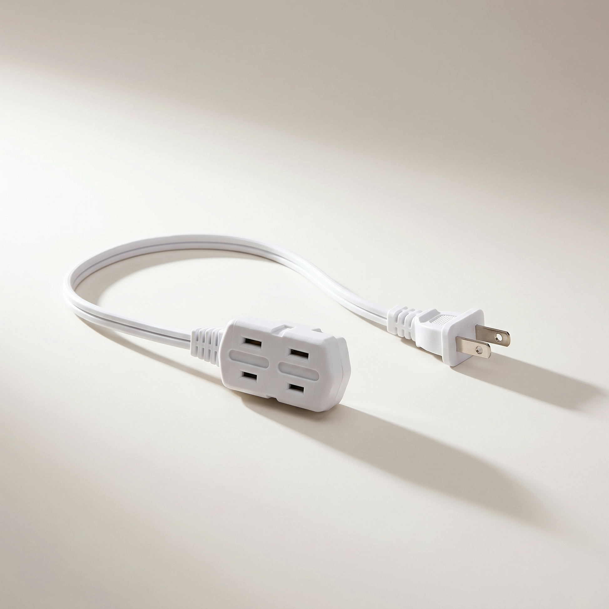 Indoor Light-Duty Extension Cord 3m (9.8 ft) White — 16/2 SPT-2, 3-Outlet