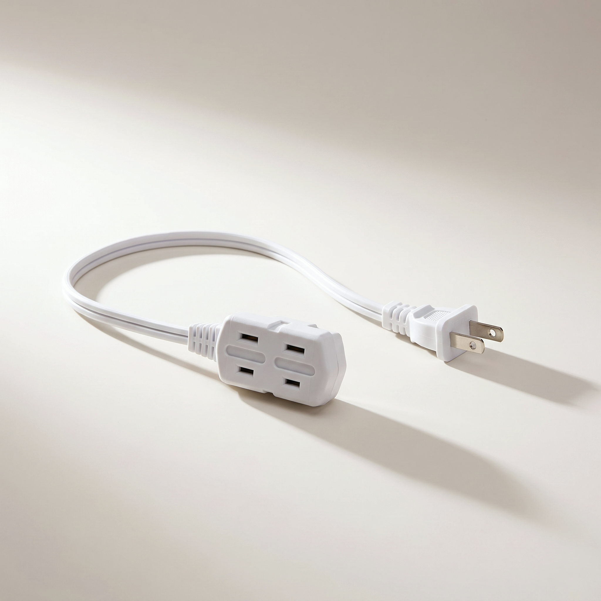 Indoor Light-Duty Extension Cord 3m (9.8 ft) White — 16/2 SPT-2, 3-Outlet