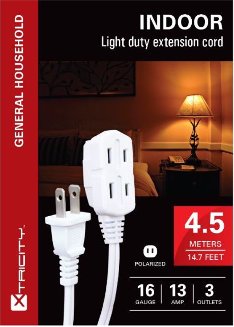 Ext.White 4.5m 16/2 SPT-2 3 outlets
