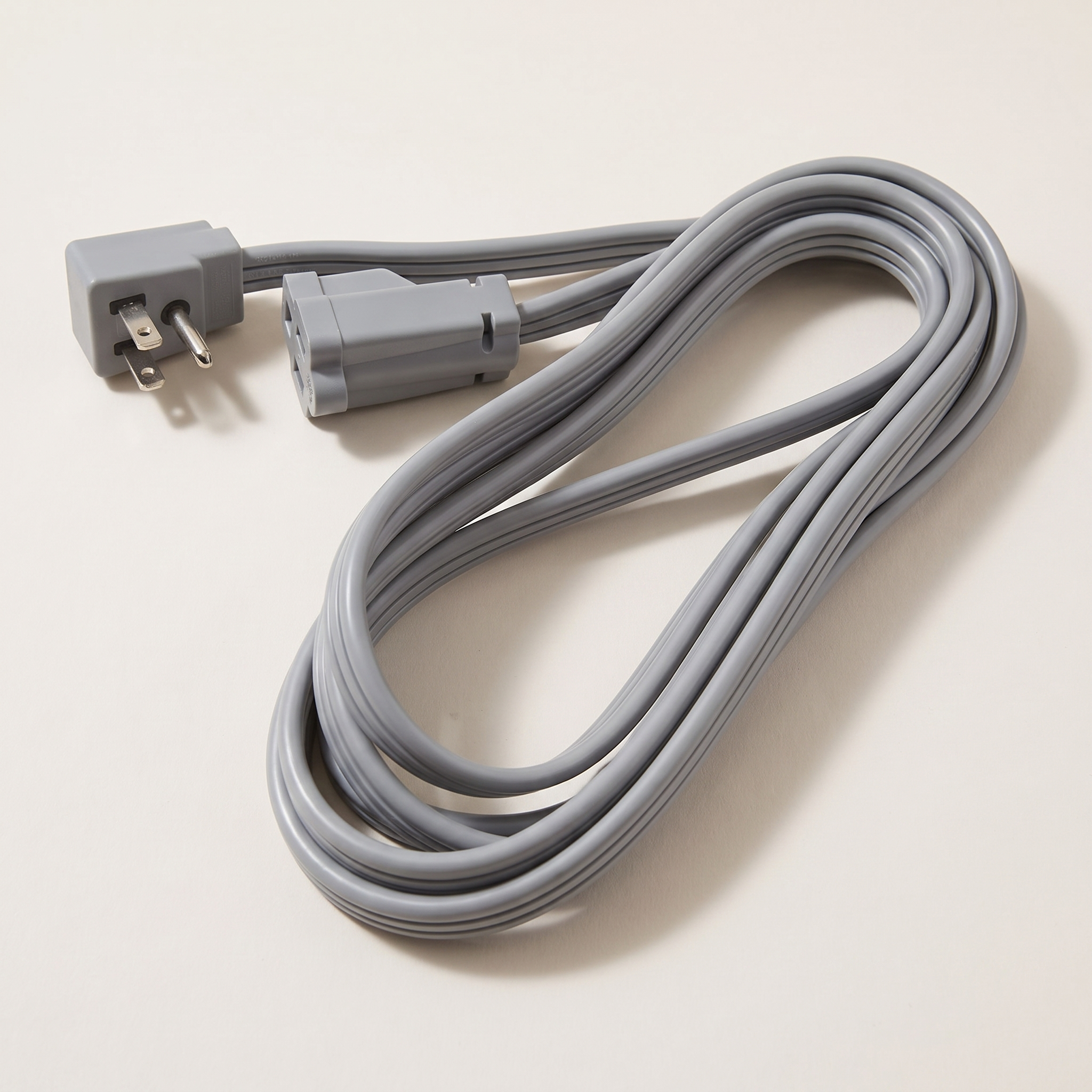 Indoor Air-Conditioner Extension Cord 3m (9.8 ft) Gray — 14/3 SPT-3, 15A, 1-Outlet