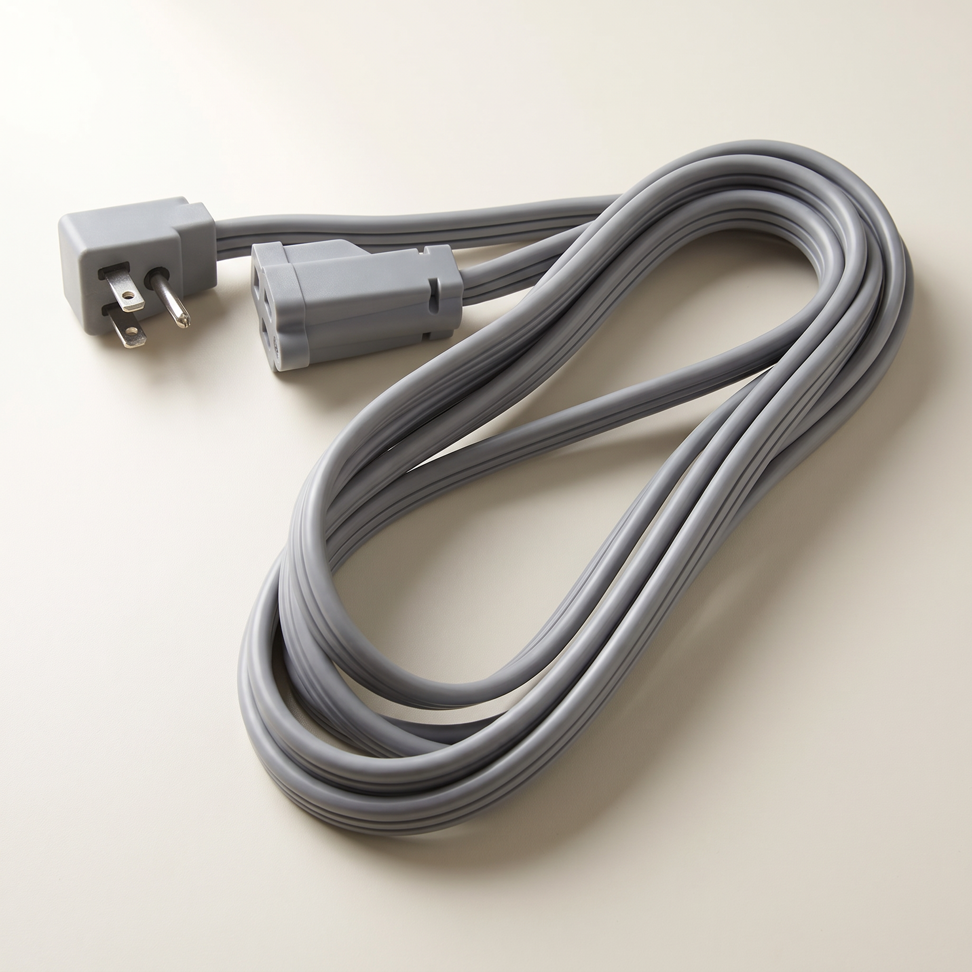 Indoor Air-Conditioner Extension Cord 4.5m (14.7 ft) Gray — 14/3 SPT-3, 15A, 1-Outlet