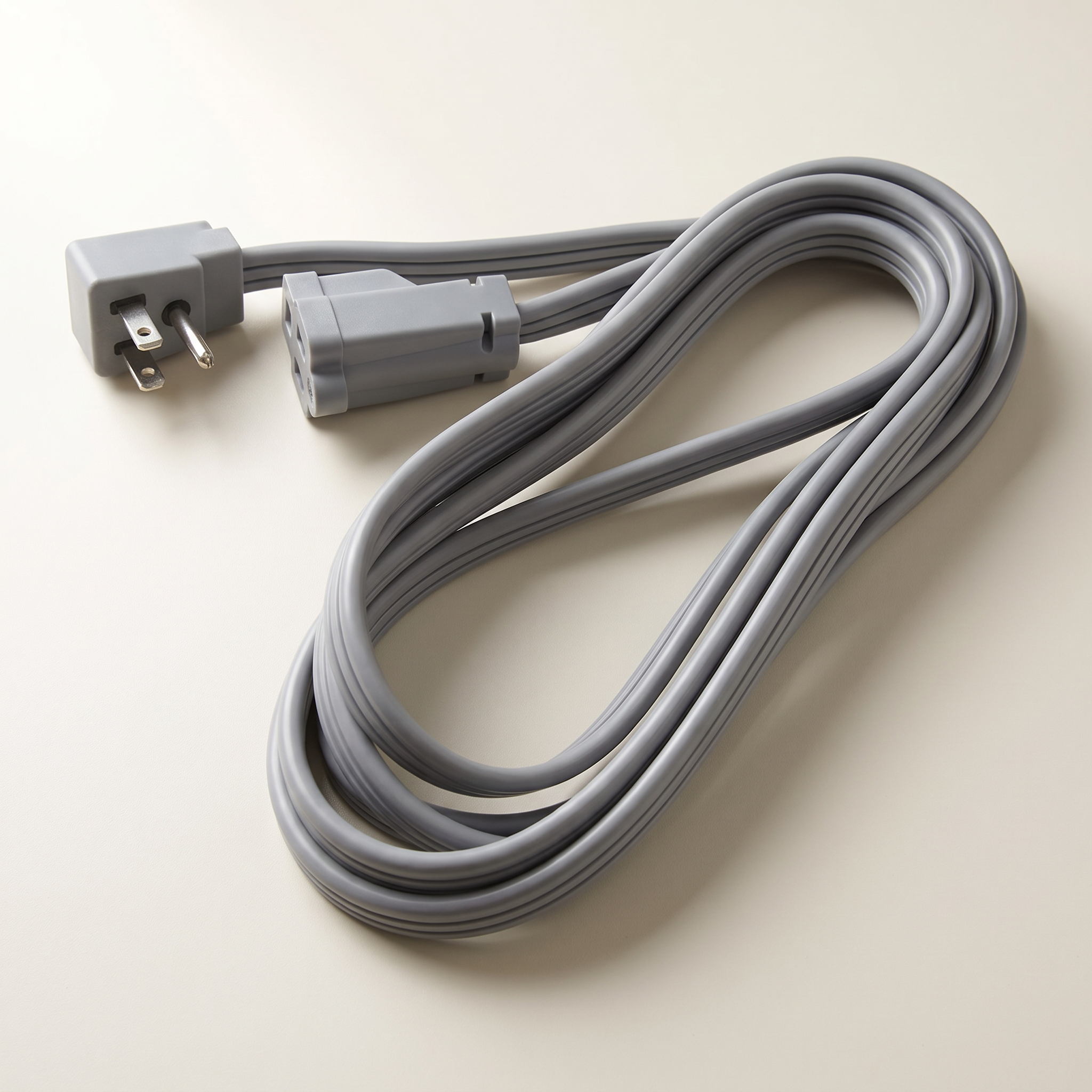 Indoor Air-Conditioner Extension Cord 4.5m (14.7 ft) Gray — 14/3 SPT-3, 15A, 1-Outlet