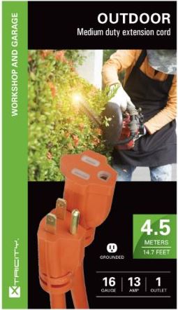 Ext.Orange 4.5m 16/3 SJTW 1-outlet