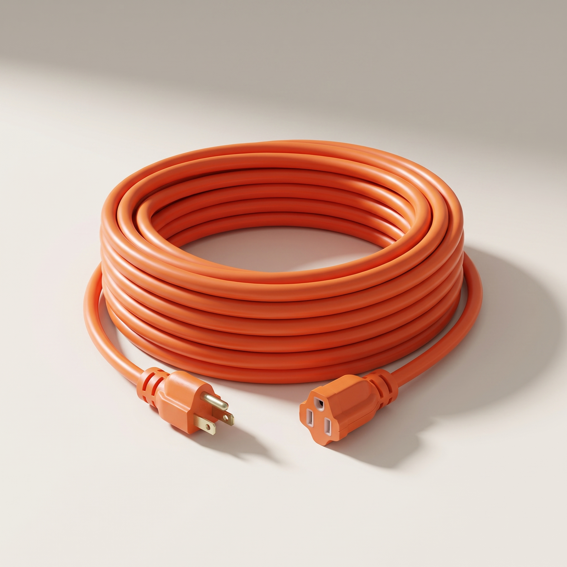 Outdoor Medium-Duty Extension Cord 15m (49.2 ft) Orange — 16/3 SJTW, 13A, 1-Outlet