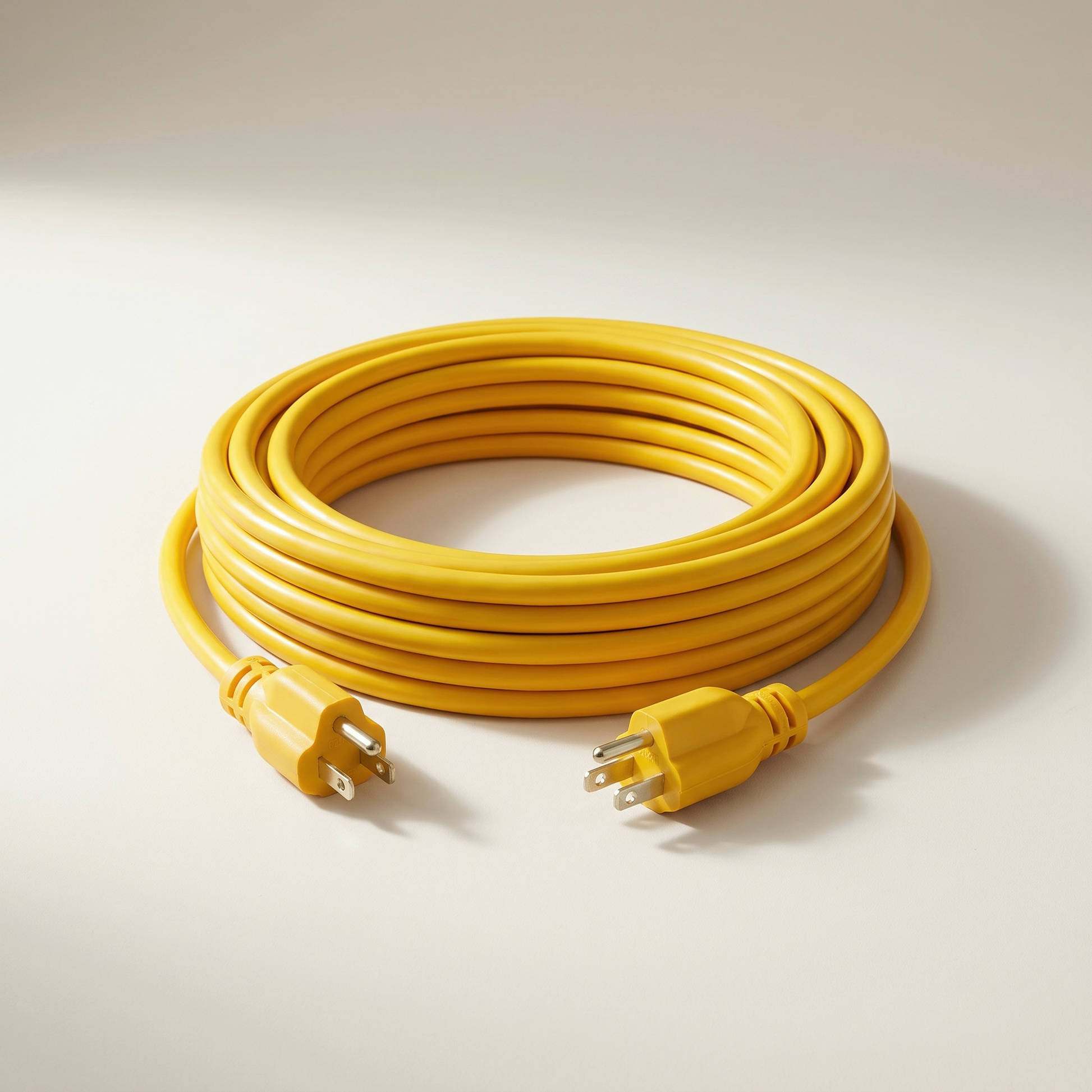 Outdoor Contractor Extension Cord 15m (49.2 ft) Yellow — 16/3 SJTW, 13A, 1-Outlet
