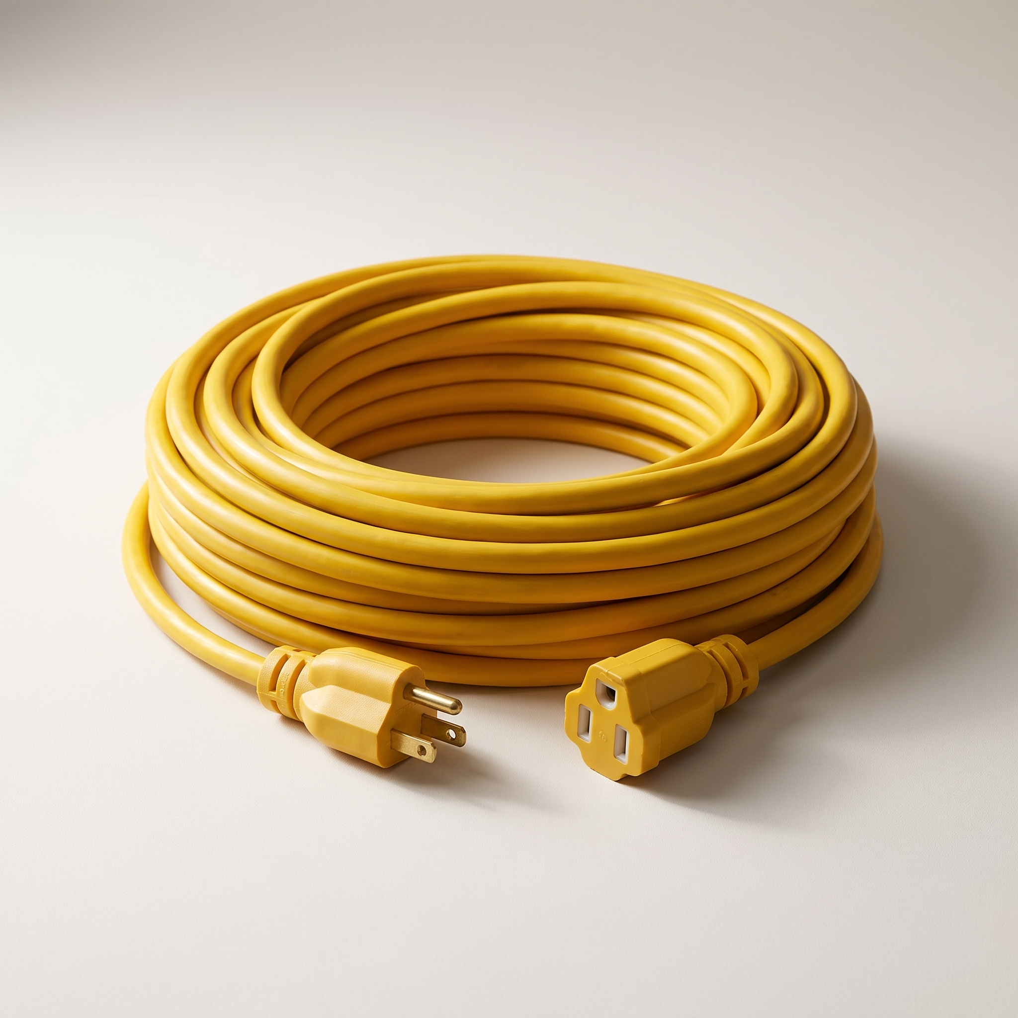 Outdoor Contractor Extension Cord 25m (82 ft) Yellow — 16/3 SJTW, 10A, 1-Outlet