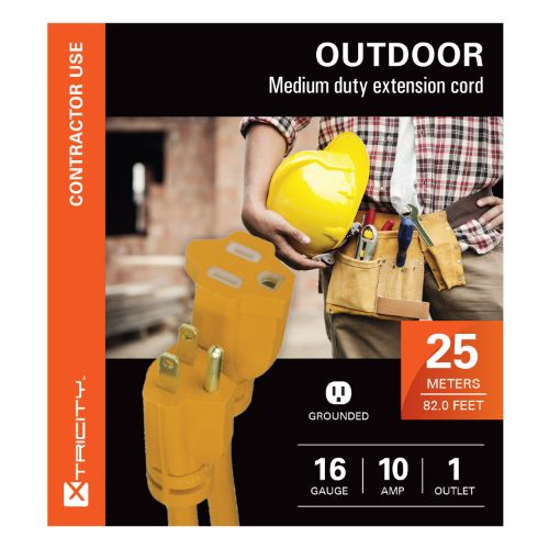 Ext.Yellow 25m 16/3 SJTW 1-outlet