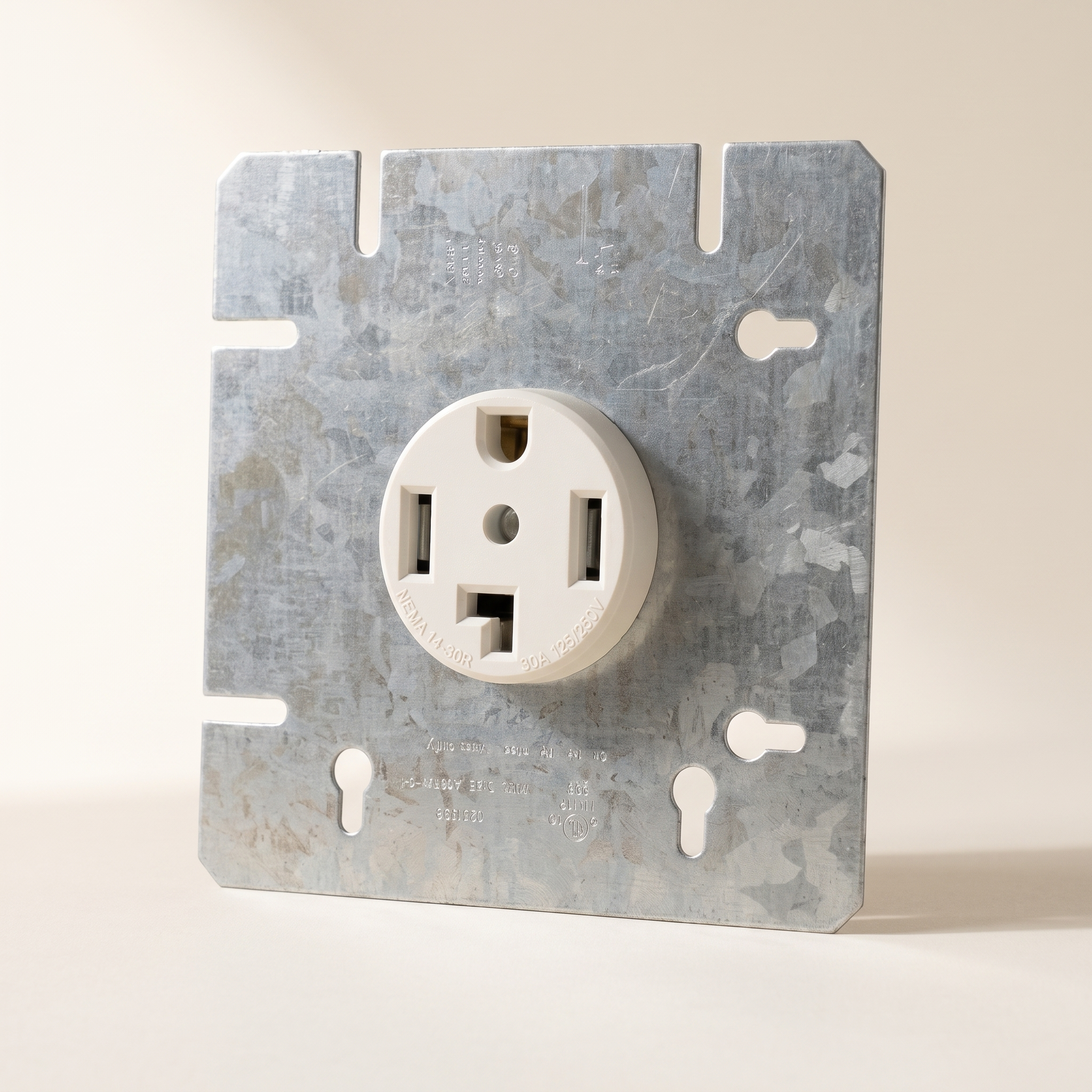 Dryer Receptacle 30A 250V, 3-Pole 4-Wire