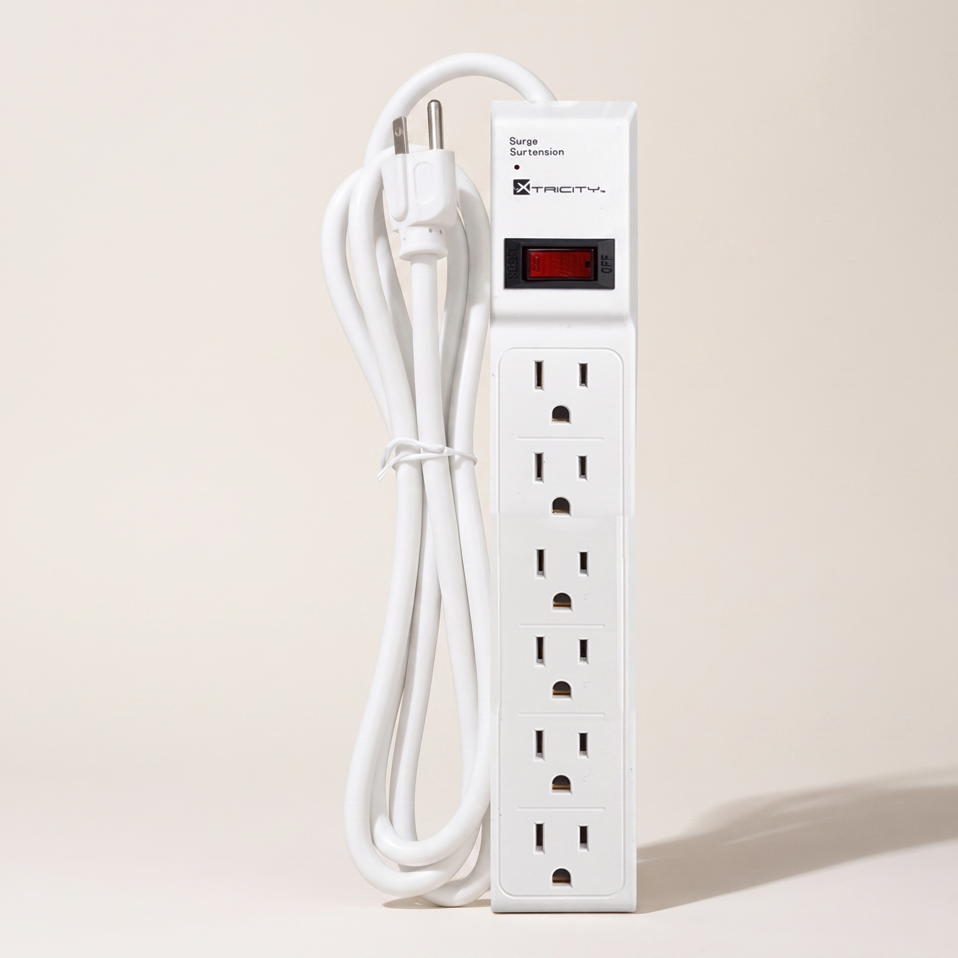6-Outlet Surge Protector Power Strip — 450 Joules, 6 ft 14/3 Cord