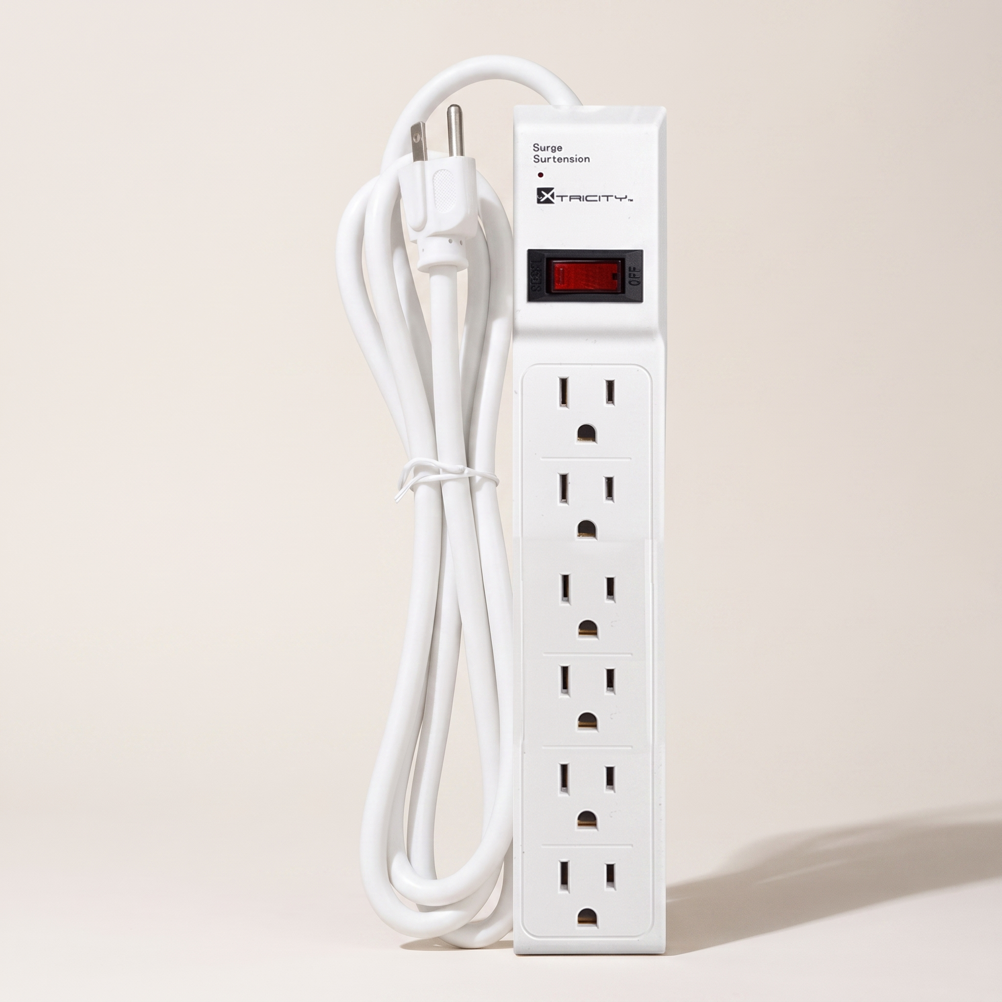 6-Outlet Surge Protector Power Strip — 450 Joules, 6 ft 14/3 Cord