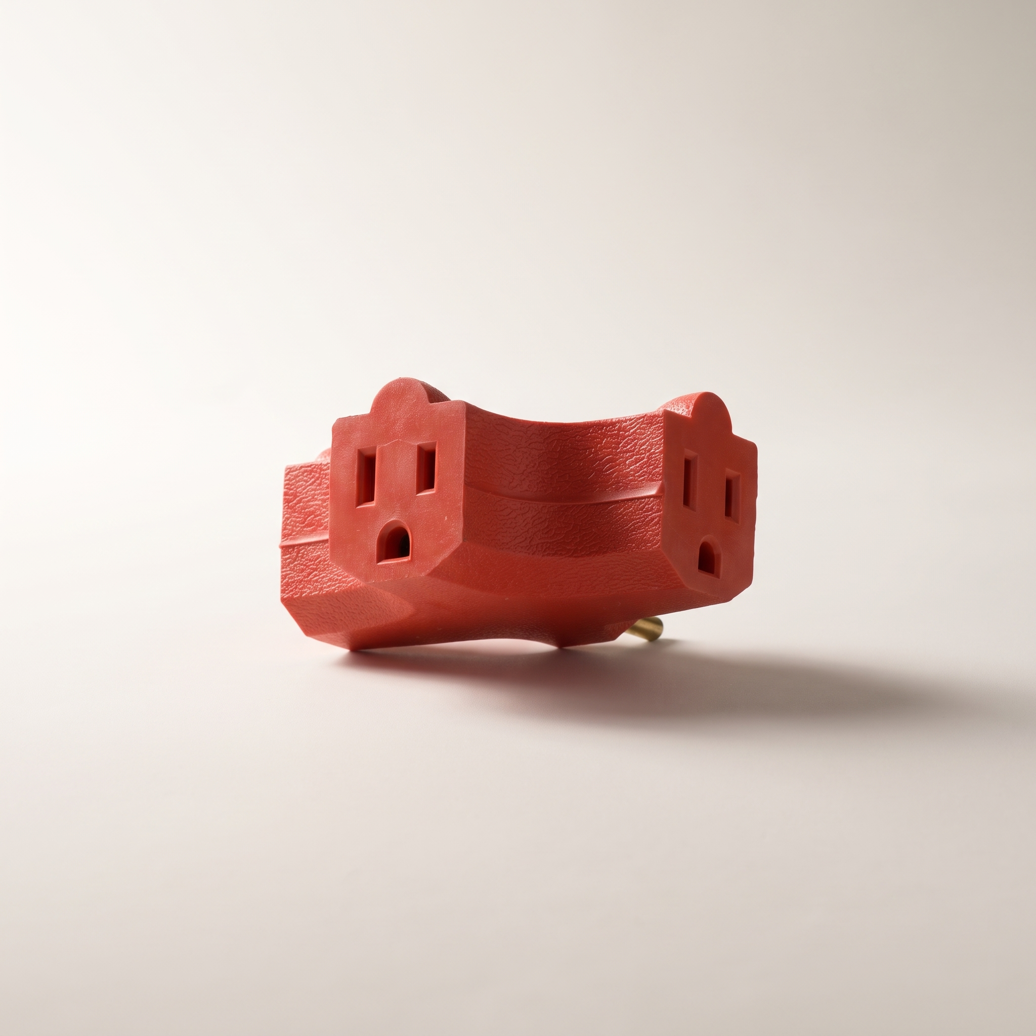 3-Outlet Heavy-Duty Grounded Tap — Orange