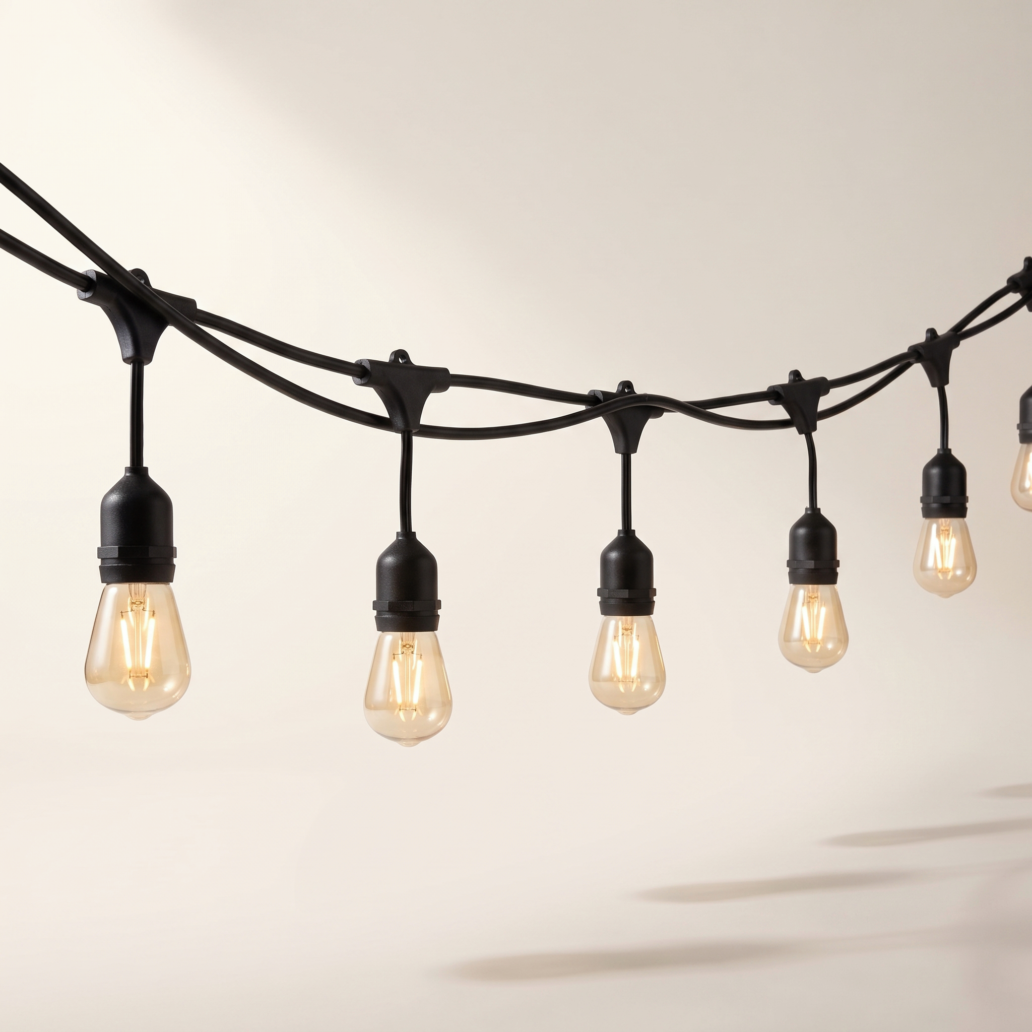 Xtricity 48 ft LED String Lights — 24W / 1680 Lumens / 2200K Soft White (25 S14 Bulbs Included)