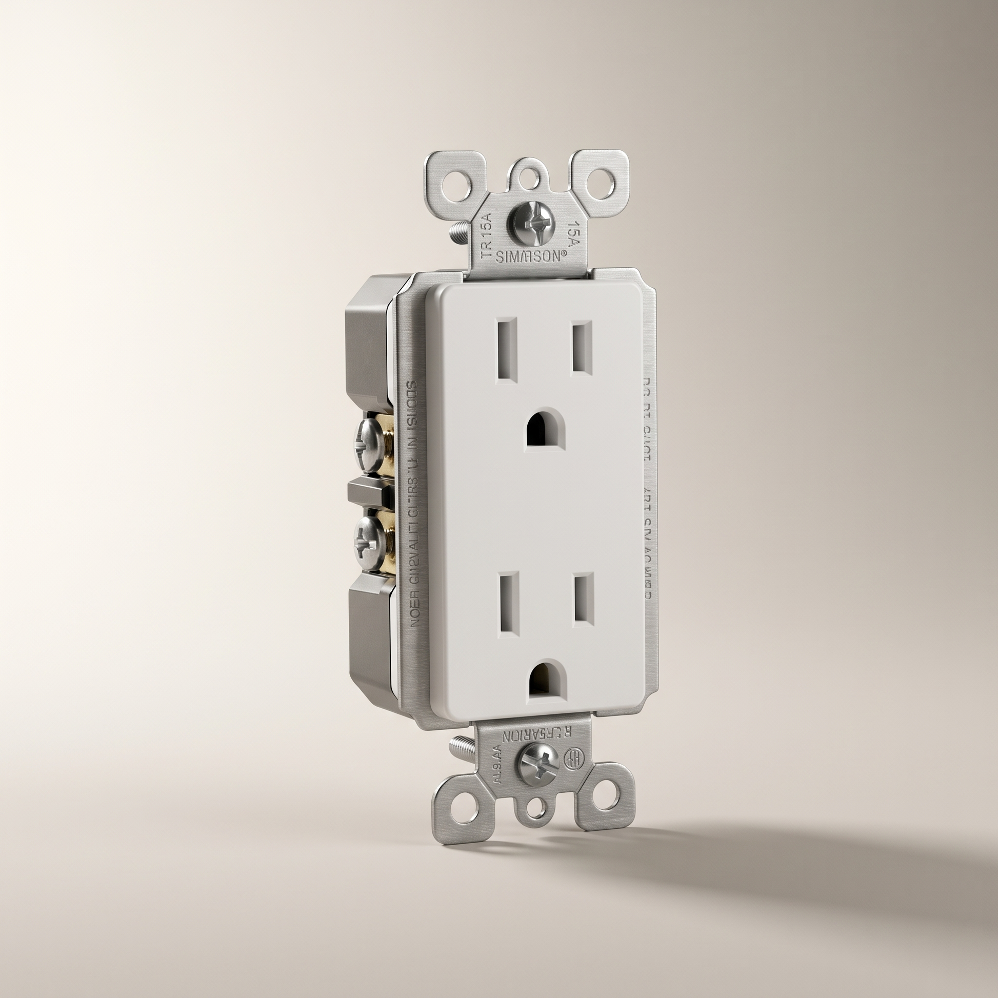 Decorative Duplex Receptacle TR 15A/125V (30 Pcs)