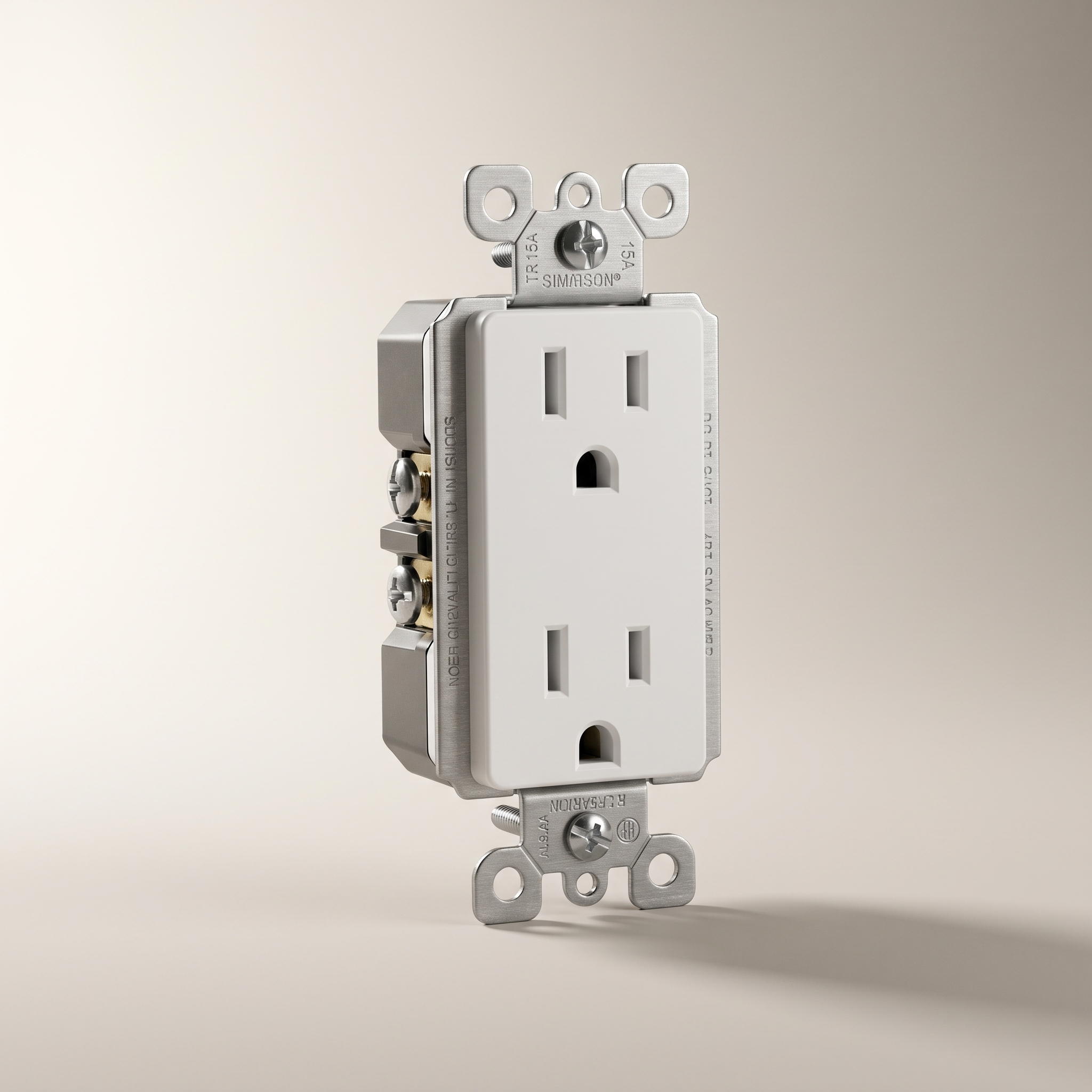 Decorative Duplex Receptacle TR 15A/125V (30 Pcs)