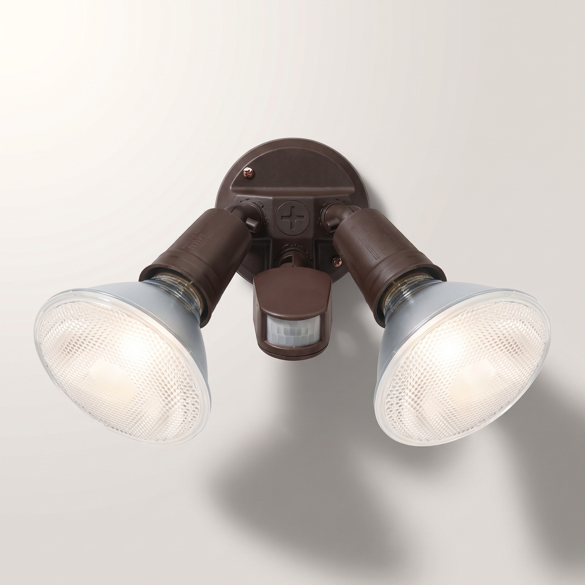 Xtricity Dual-Head Motion Sensor Security Floodlight — 180W Max, Brown