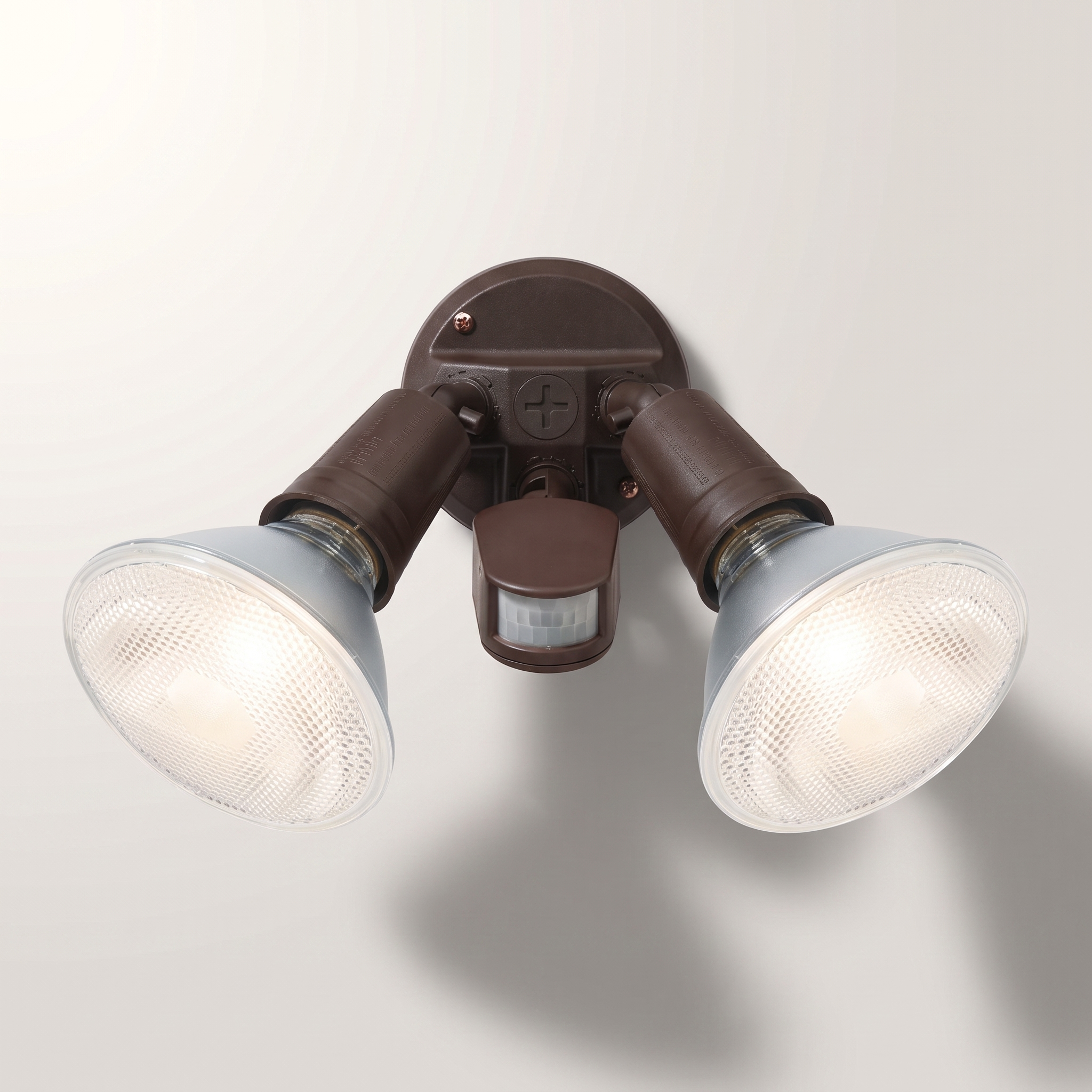 Xtricity Dual-Head Motion Sensor Security Floodlight — 180W Max, Brown