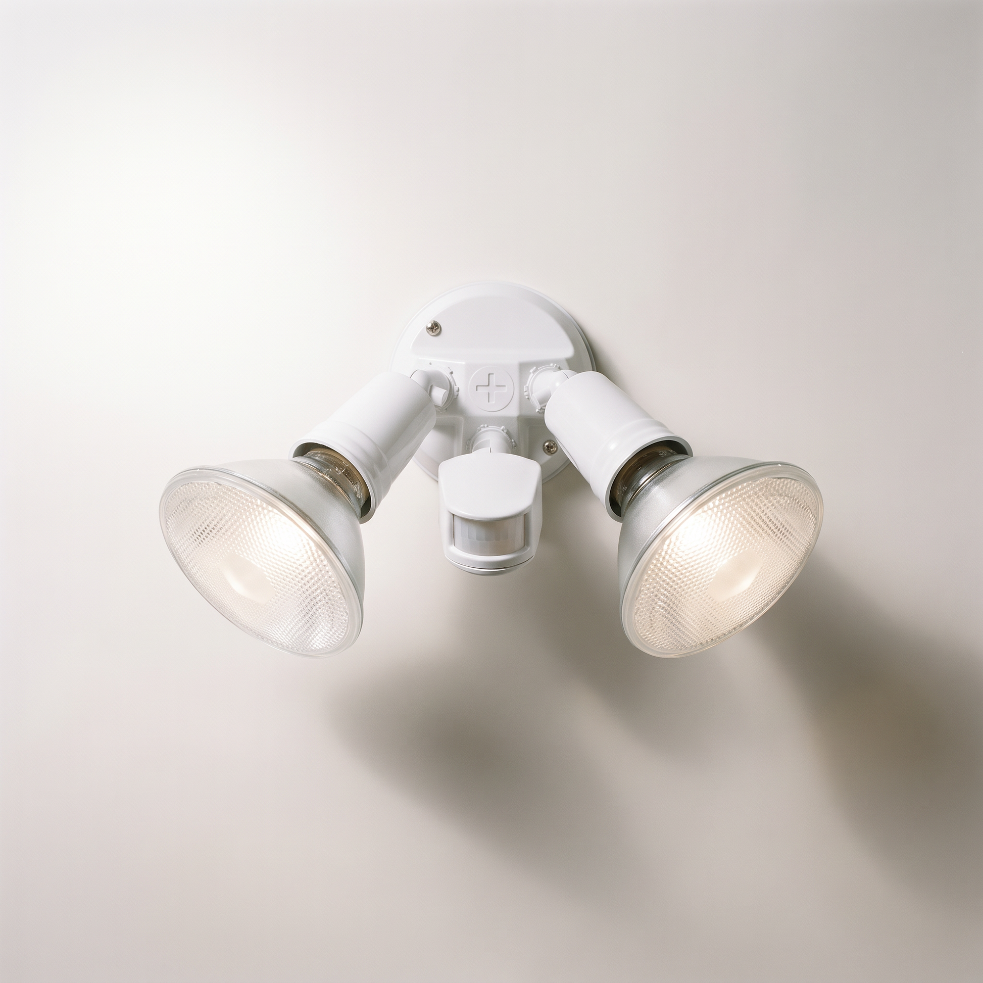 Xtricity Dual-Head Motion Sensor Security Floodlight — 180W Max, White