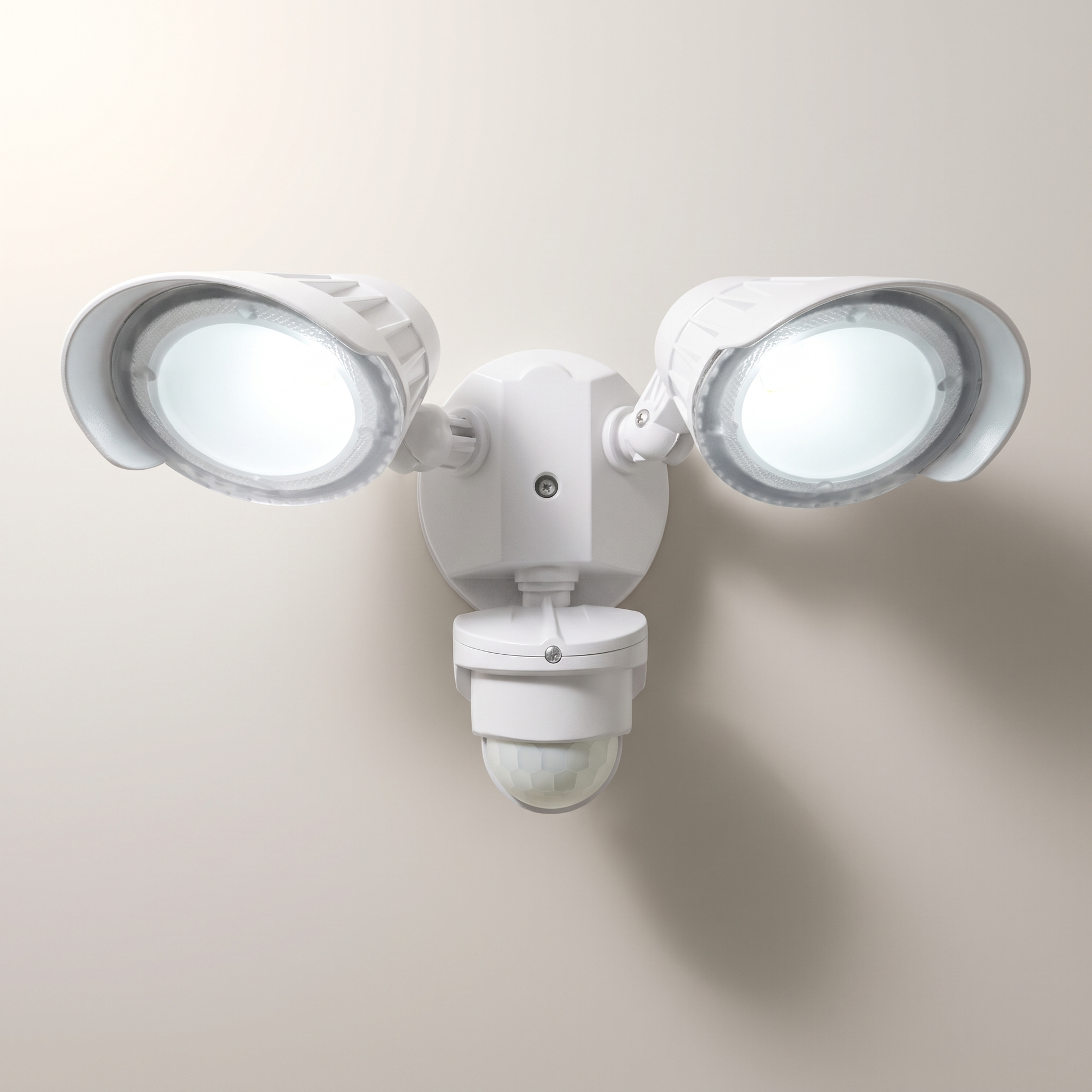 Xtricity 2-Head LED Motion-Sensor Security Light — 23W / 2400 Lumens / 5000K Daylight — White